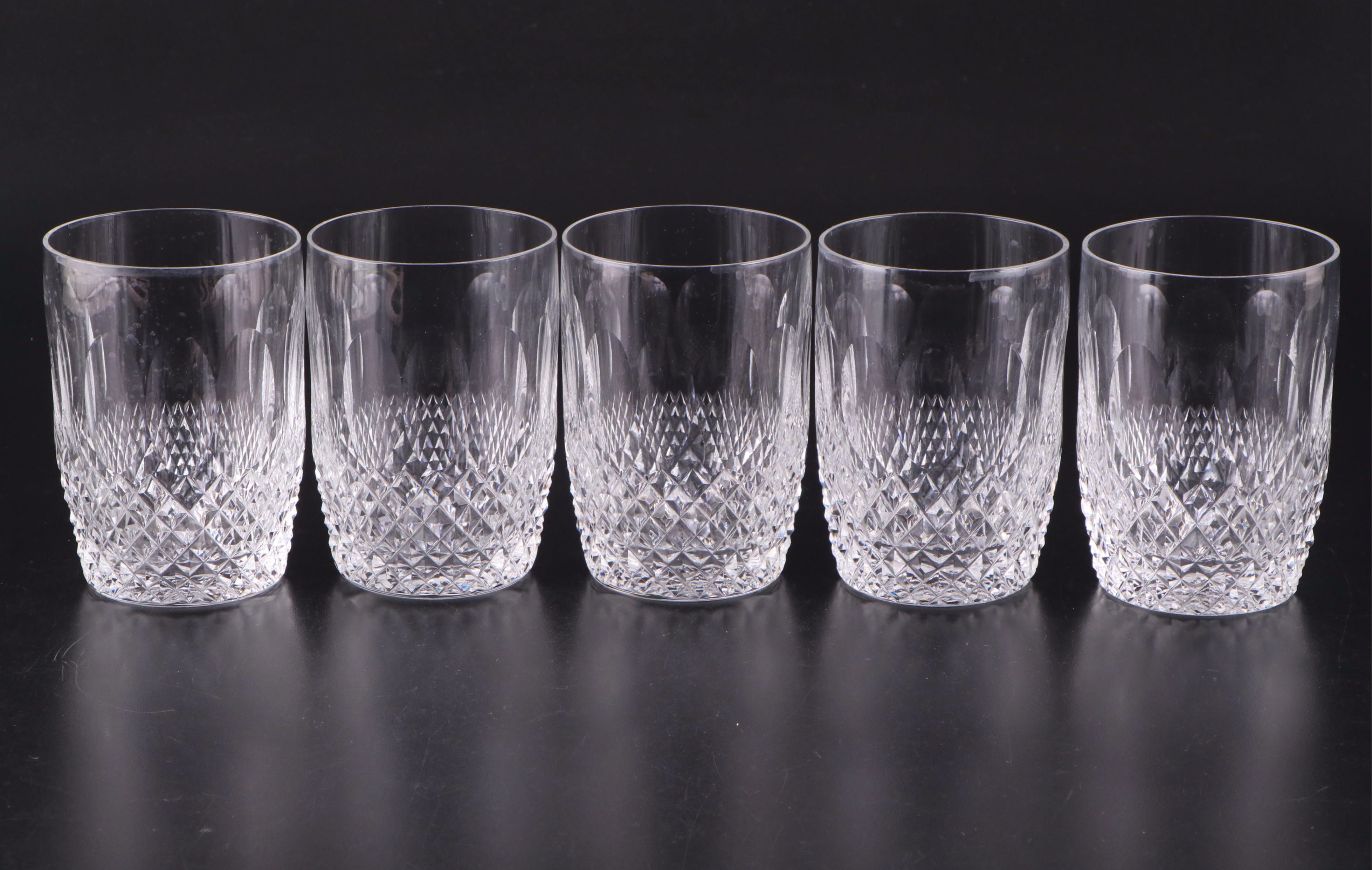 Waterford "Colleen" Crystal Brandy Glasses, Old Fashioned Glasses, and Tumblers