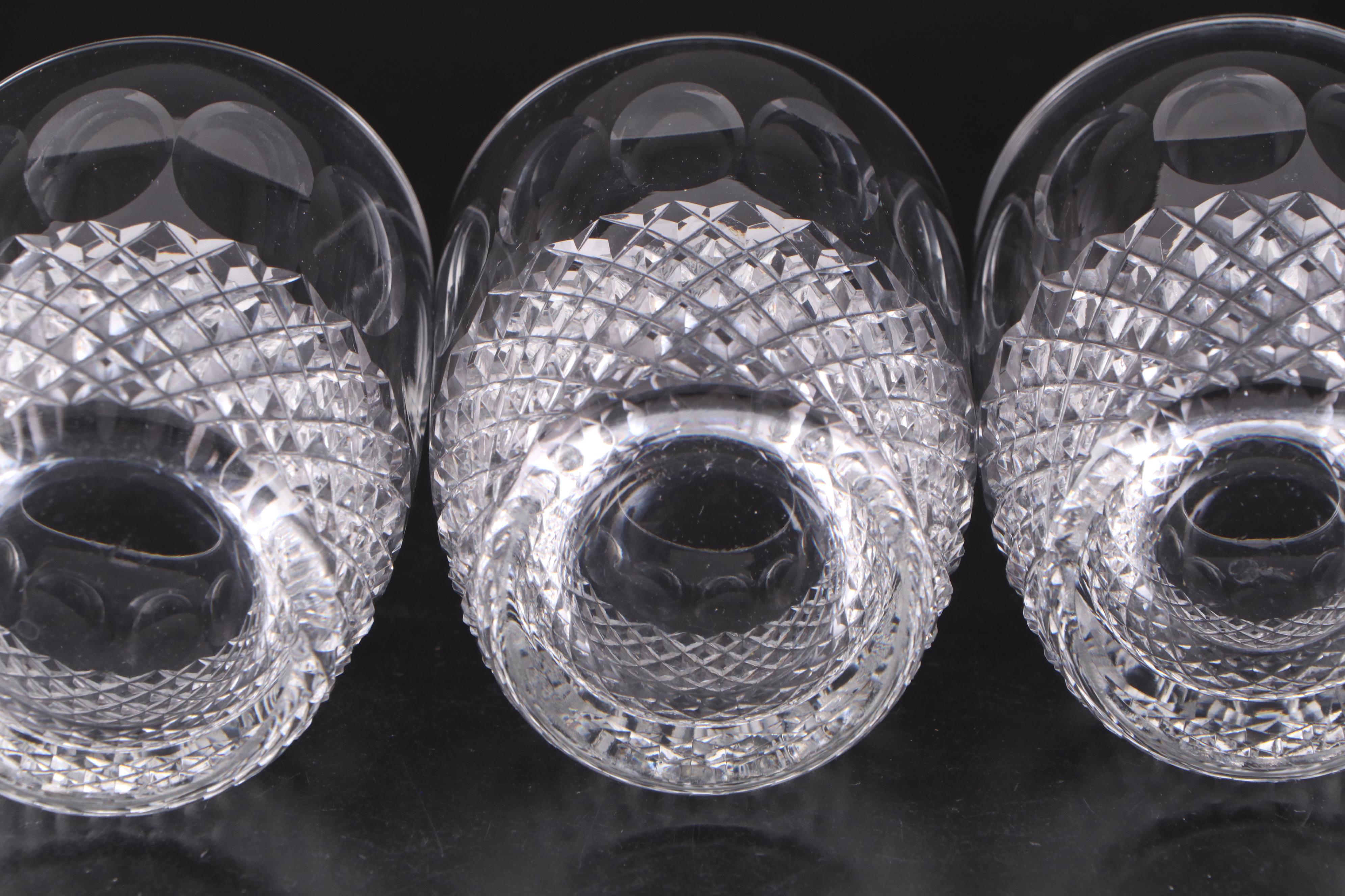 Waterford "Colleen" Crystal Brandy Glasses, Old Fashioned Glasses, and Tumblers
