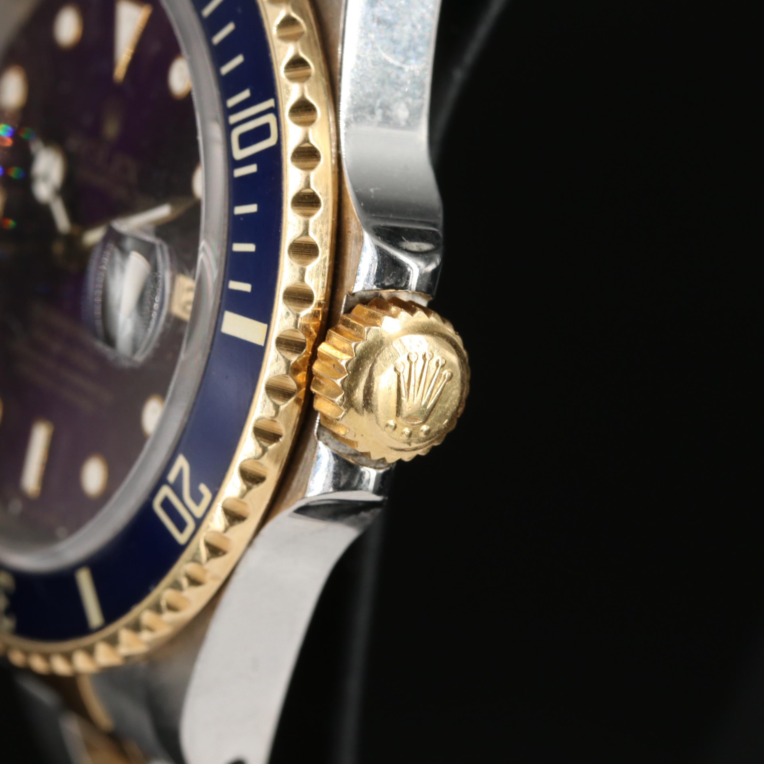 1986 Rolex Blue Dial Two-Tone Date Submariner Watch