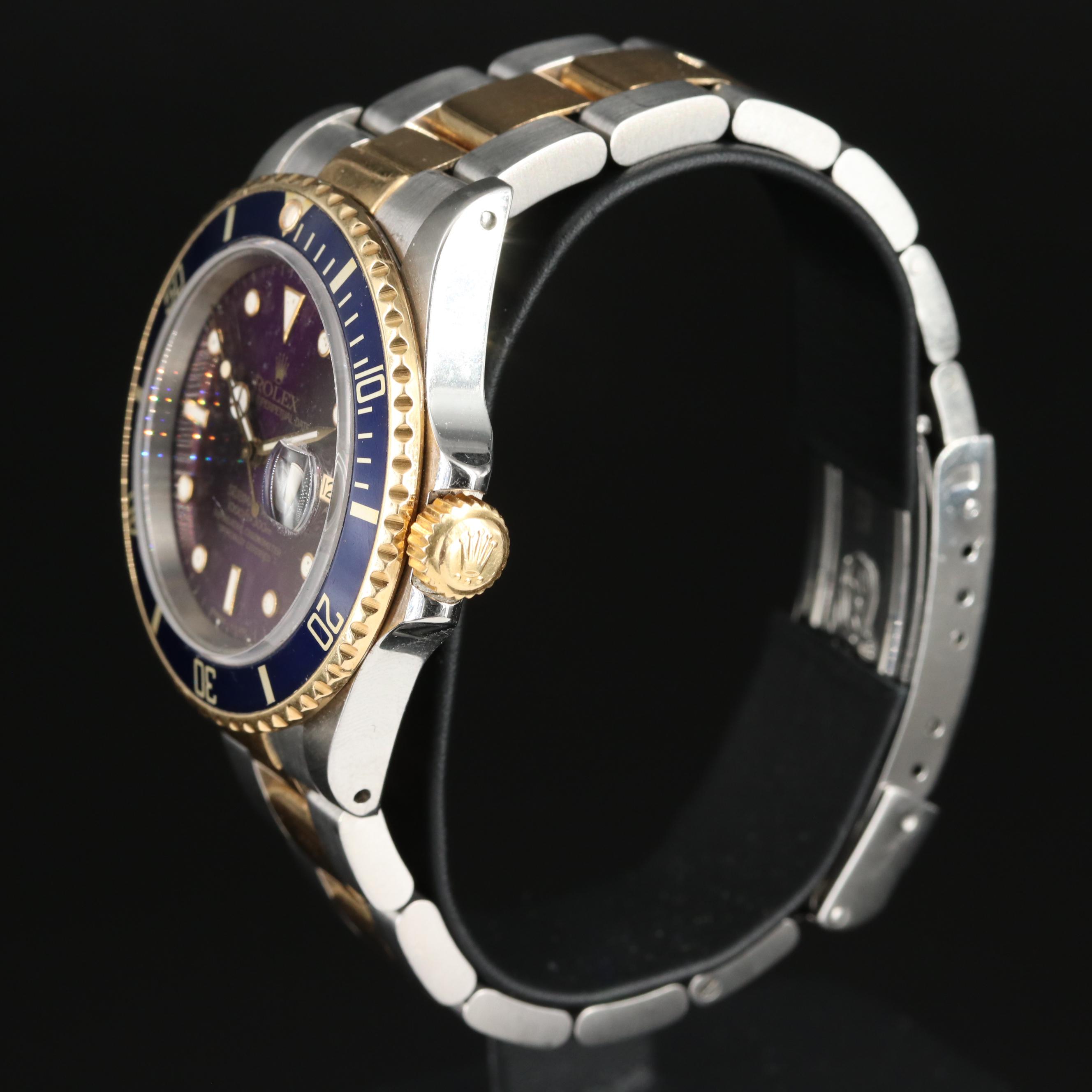 1986 Rolex Blue Dial Two-Tone Date Submariner Watch