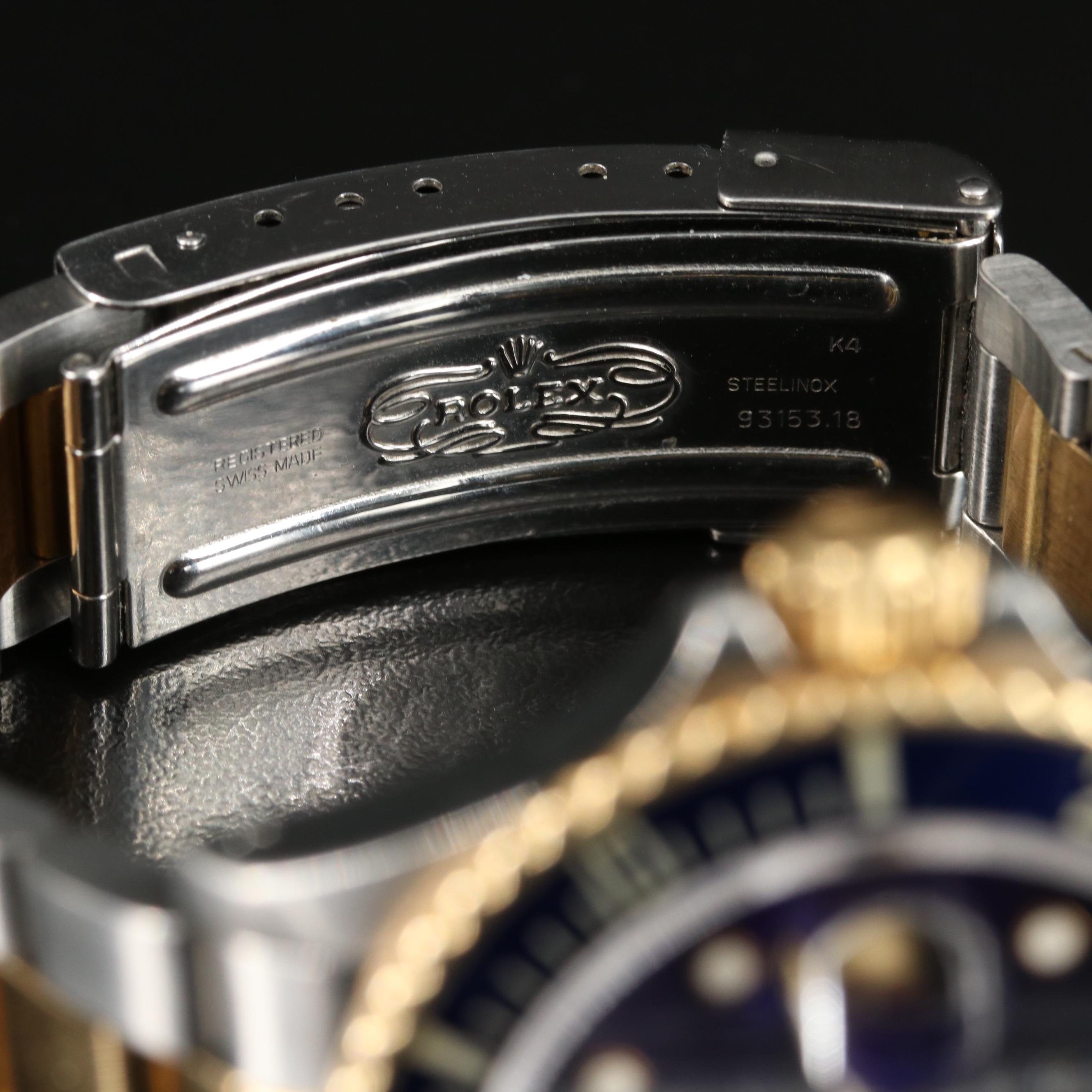1986 Rolex Blue Dial Two-Tone Date Submariner Watch
