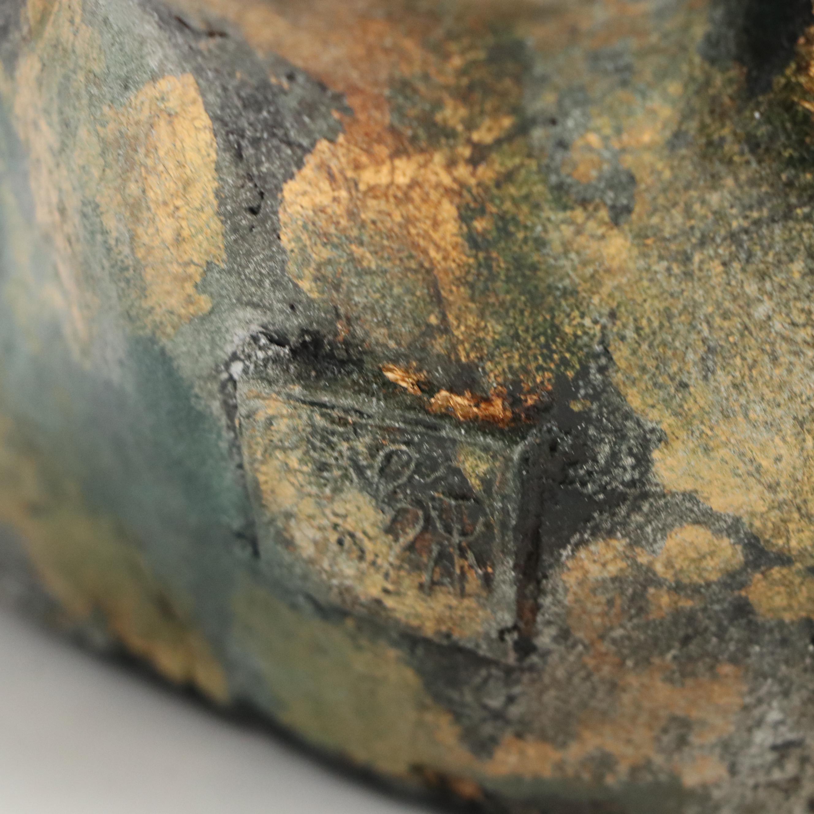 Cast Plaster Composite Guardian Lions Pair With Cub