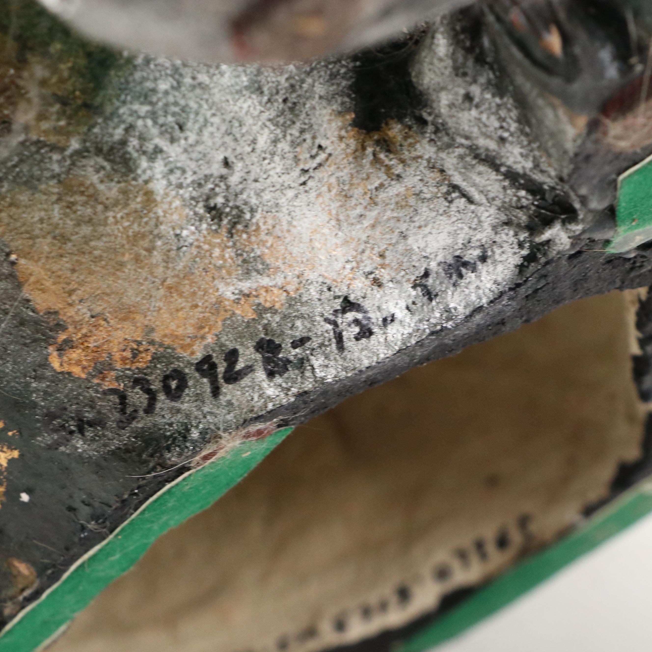 Cast Plaster Composite Guardian Lions Pair With Cub