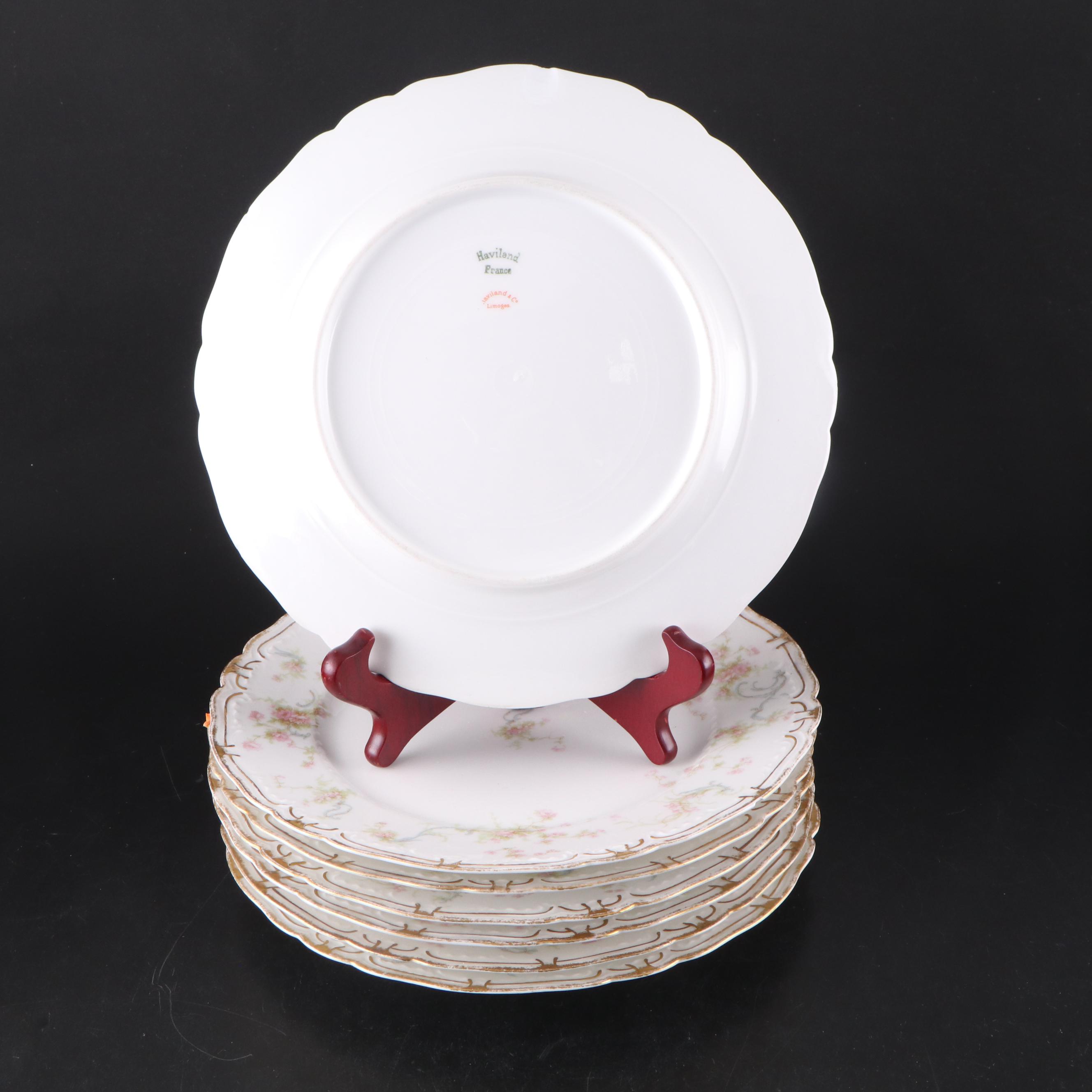 Haviland, Vignaud Porcelain Plates and More Continental Gilt Porcelain Dishes