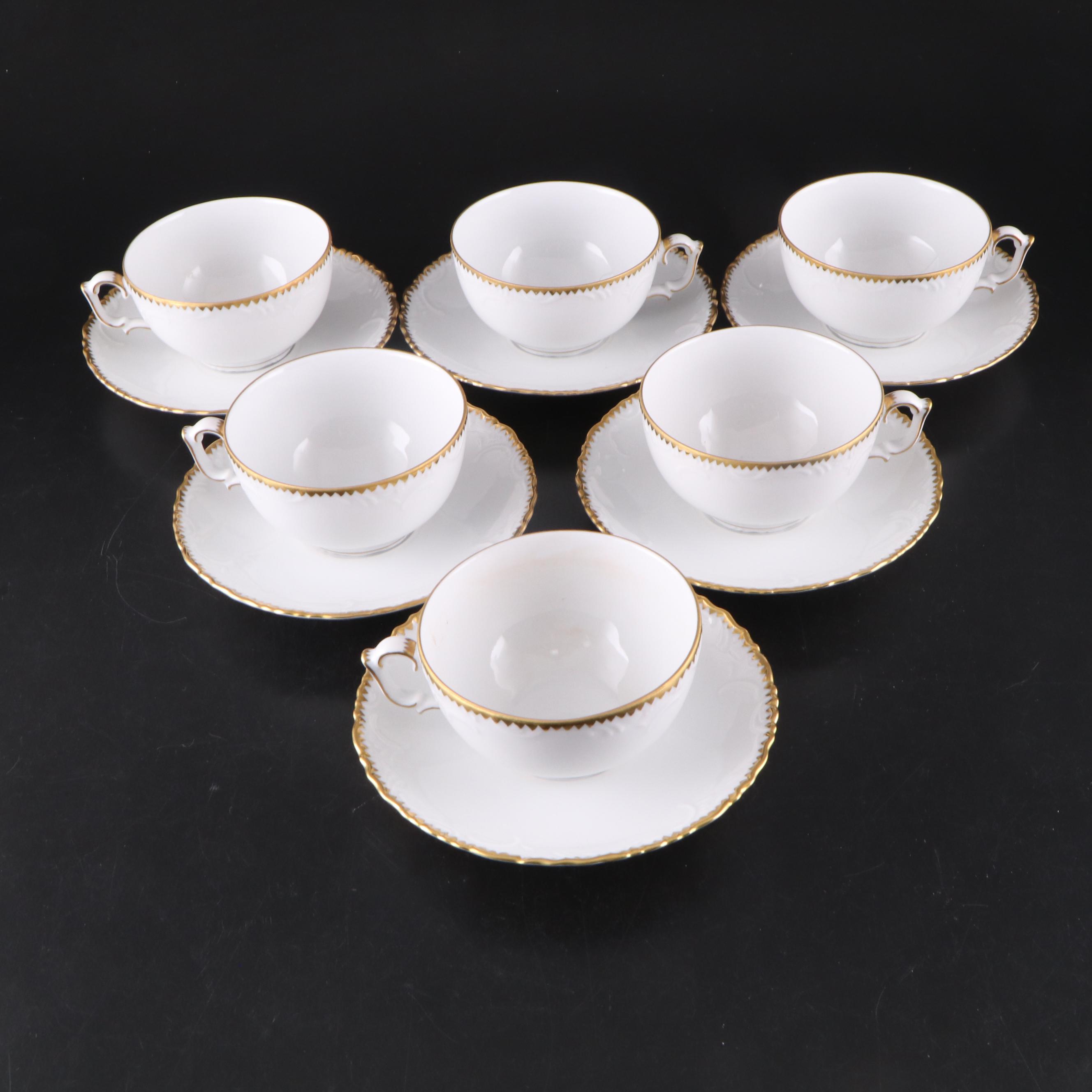 Haviland, Vignaud Porcelain Plates and More Continental Gilt Porcelain Dishes