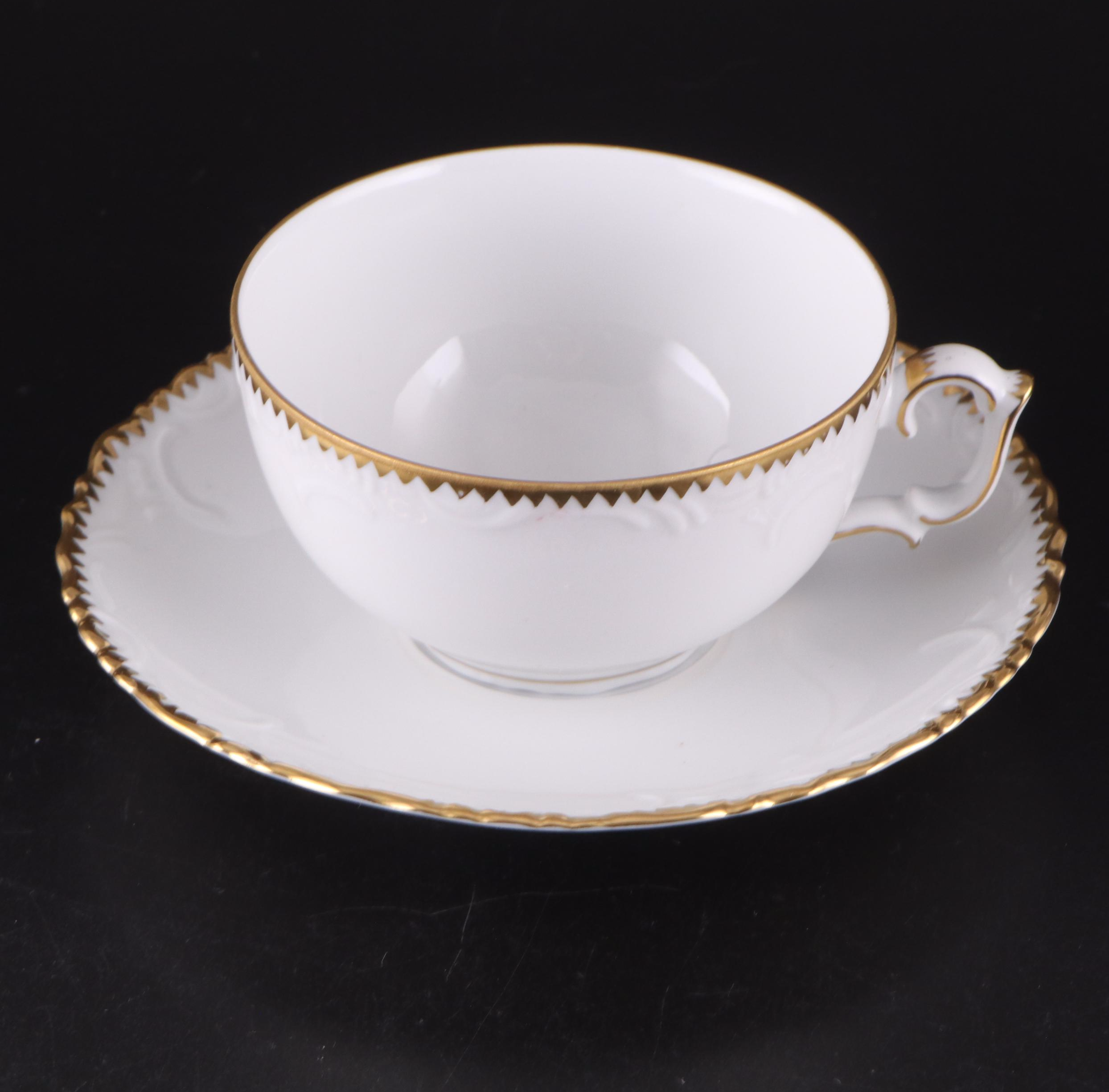 Haviland, Vignaud Porcelain Plates and More Continental Gilt Porcelain Dishes