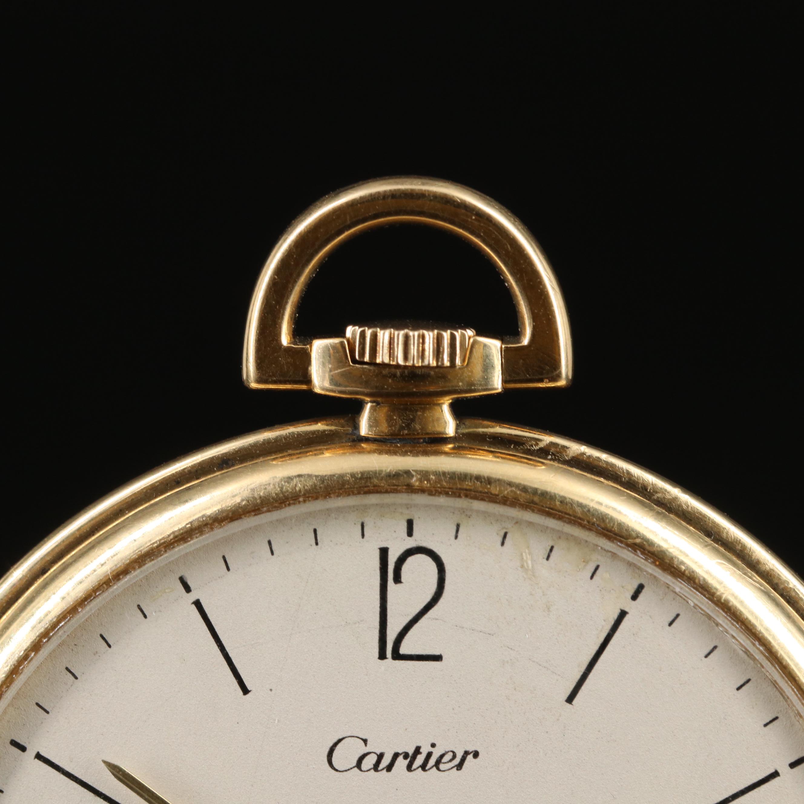 Vintage Cartier 18K Pocket Watch with IWC Movement