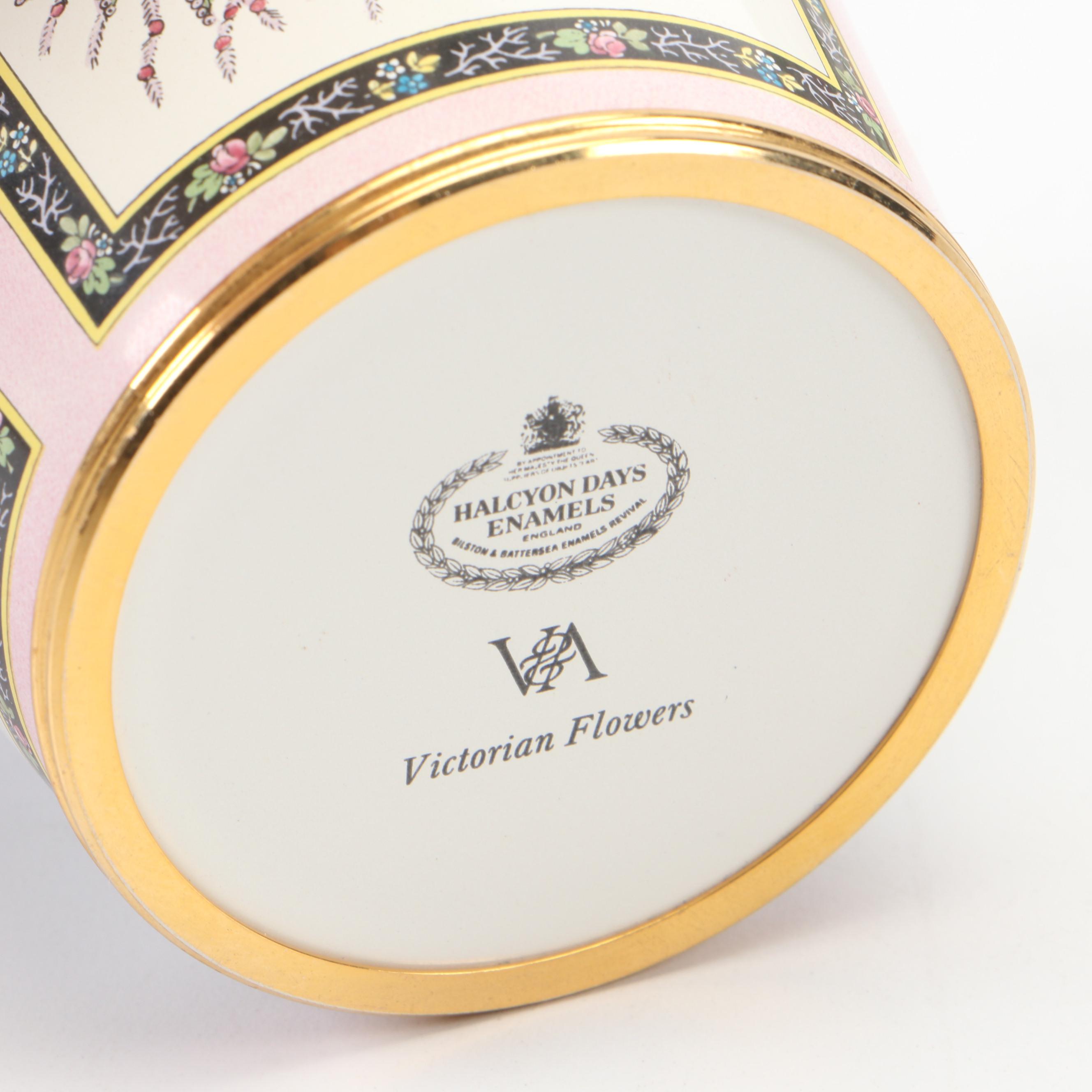 Halcyon Days Porcelain and Enamel Vases, Late 20th Century