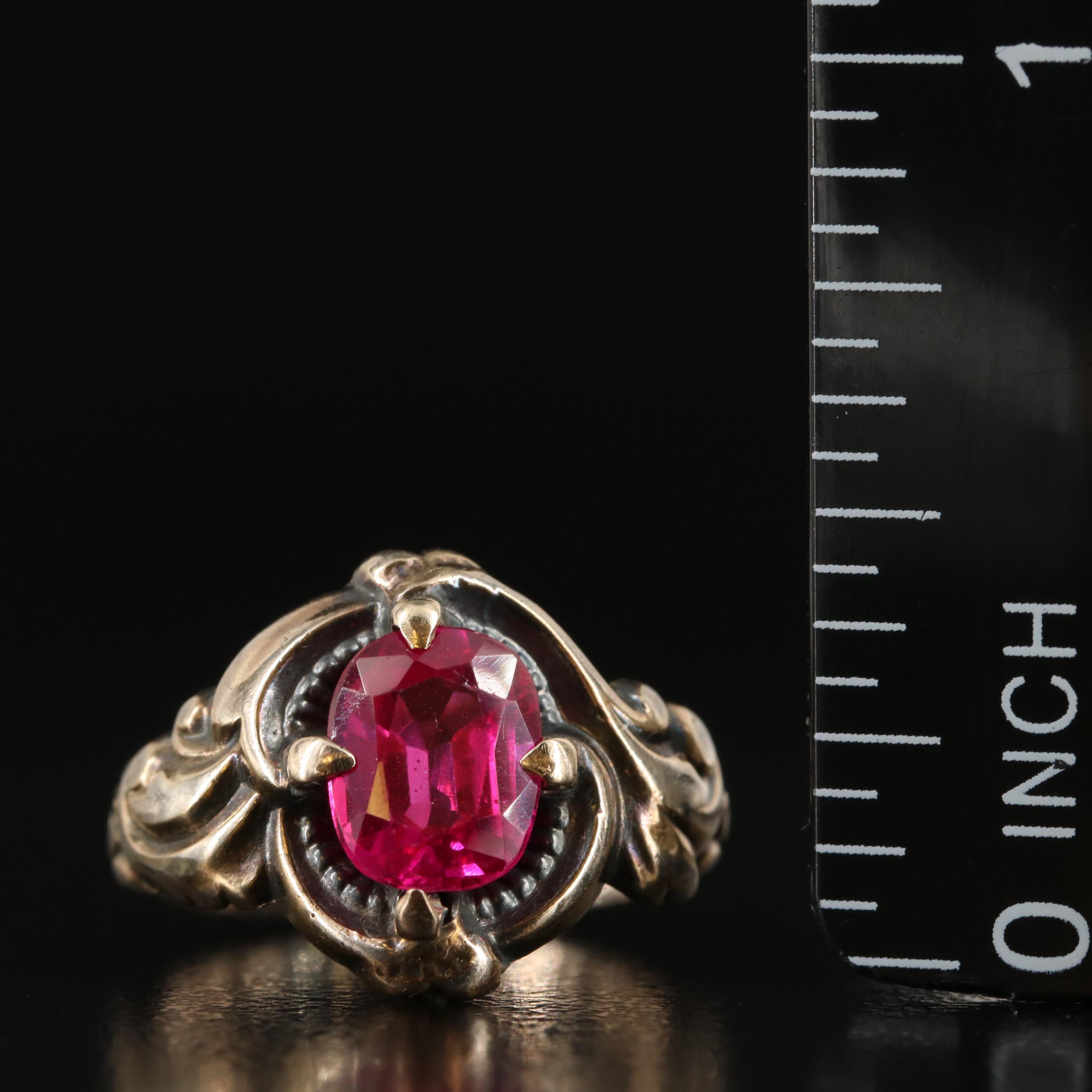 Antique Art Nouveau Ruby Ring