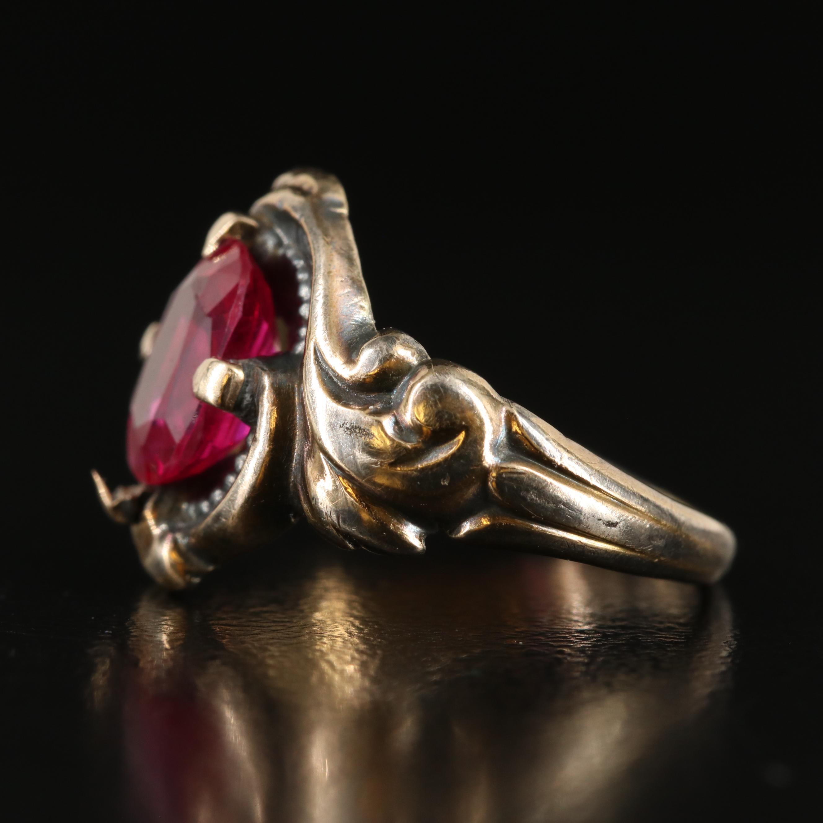 Antique Art Nouveau Ruby Ring