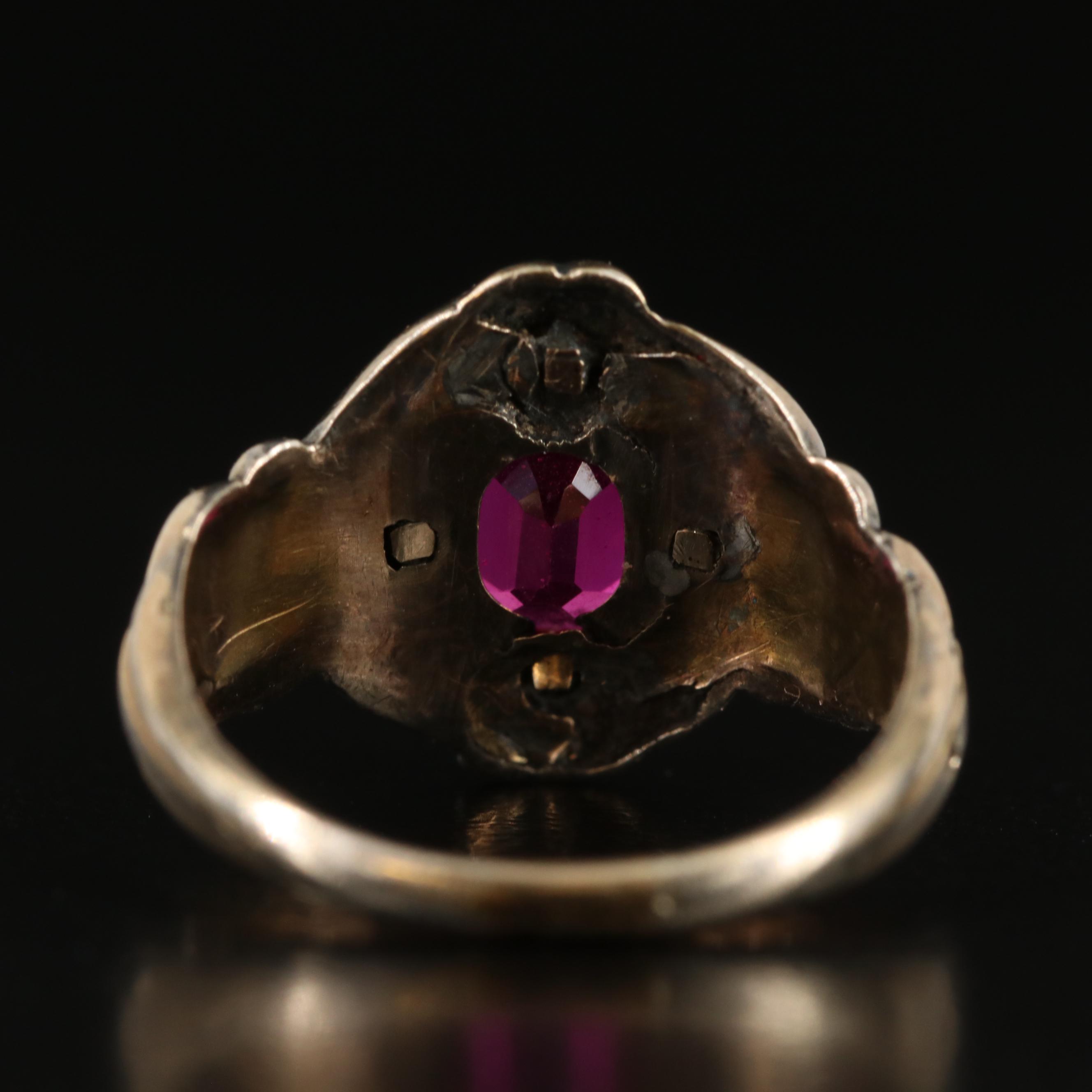 Antique Art Nouveau Ruby Ring