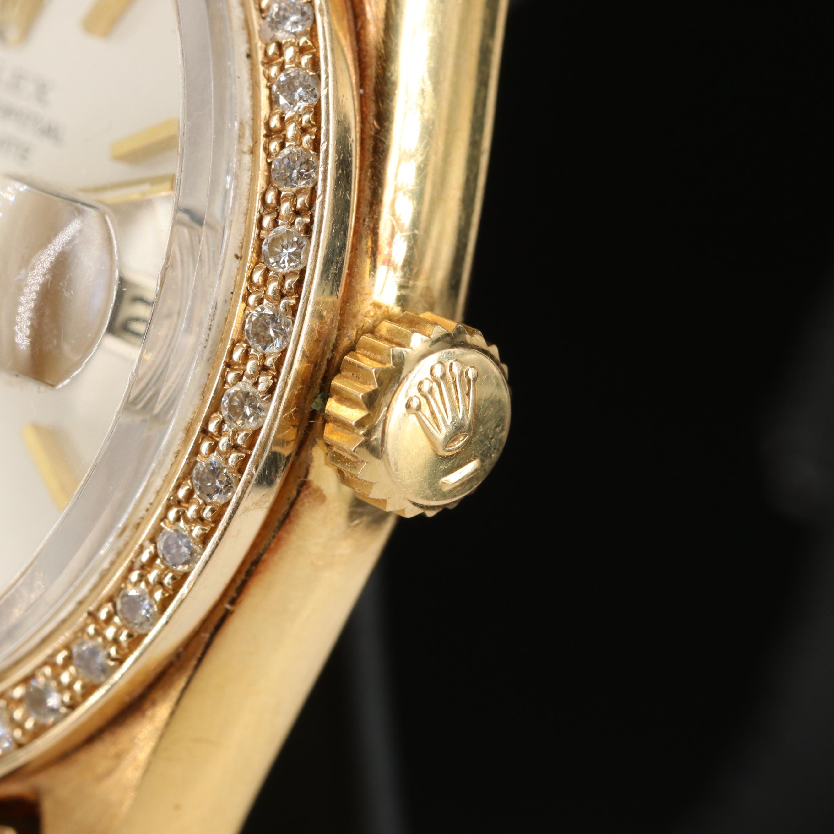 1959 Rolex Custom Diamond Bezel Day-Date Watch