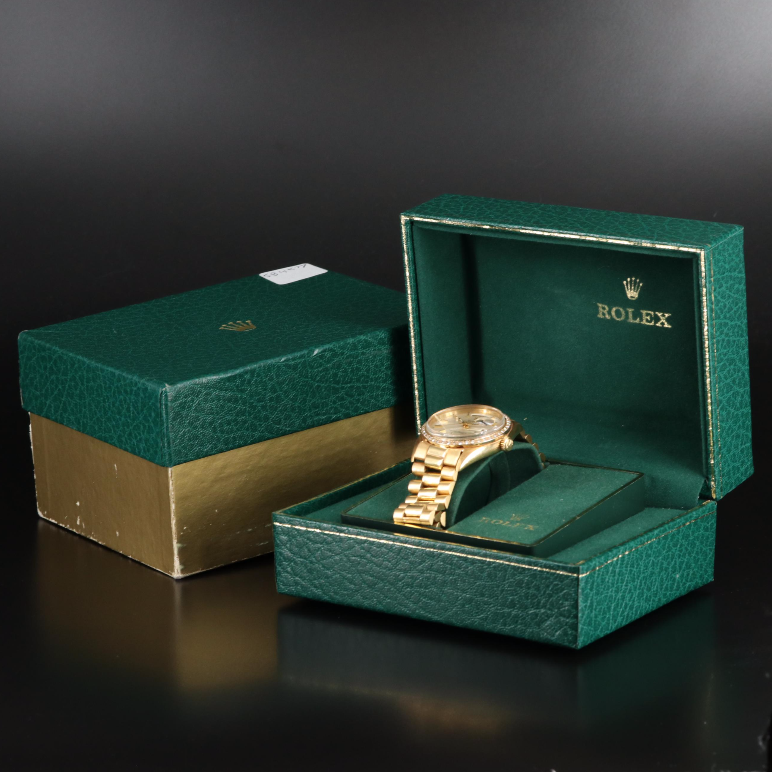 1959 Rolex Custom Diamond Bezel Day-Date Watch