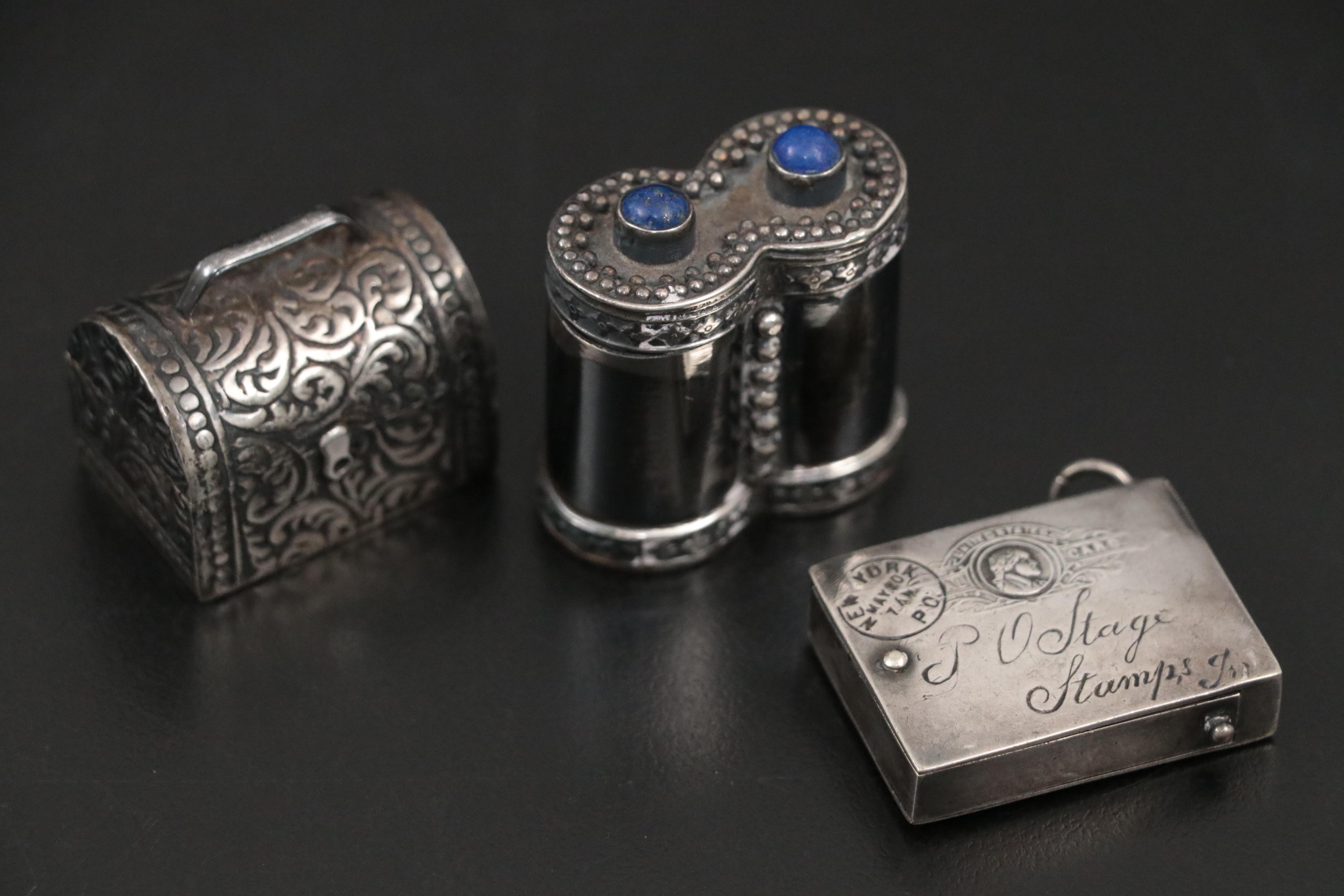 Sterling Silver Letter Openers with Sterling and Silver Boxes and Mineral