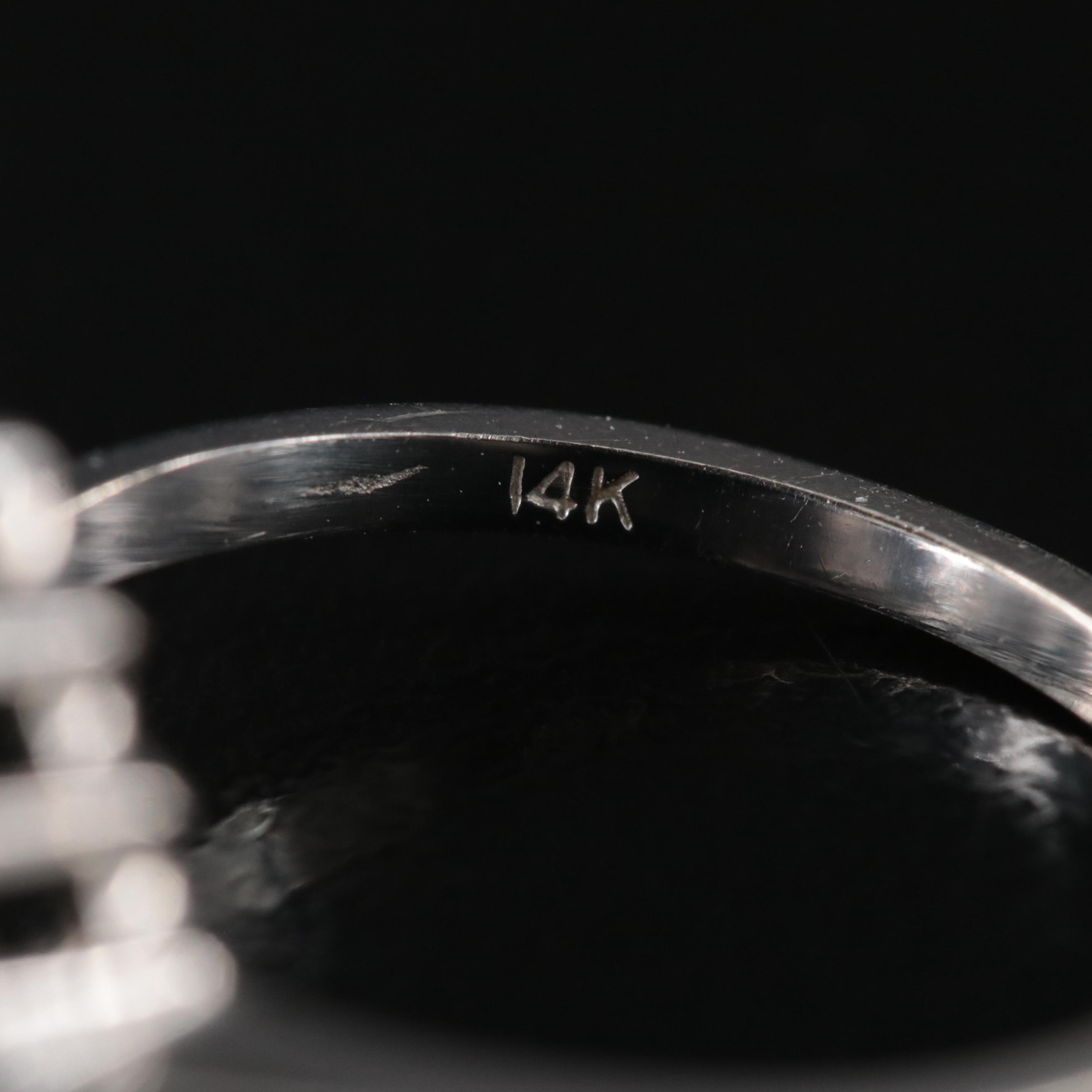 14K Diamond and Ruby Heart Ring