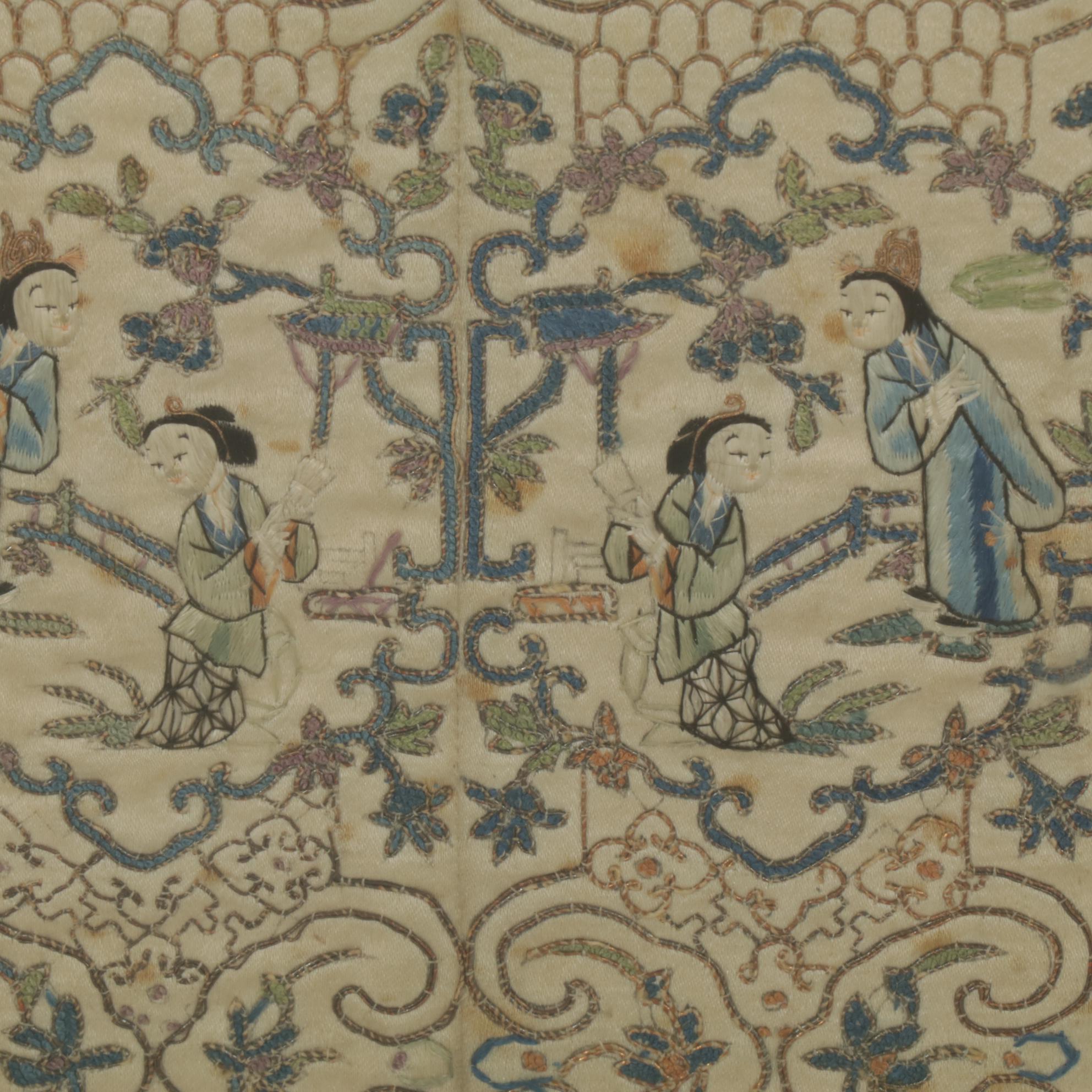 Chinese Embroidered Silk Panels