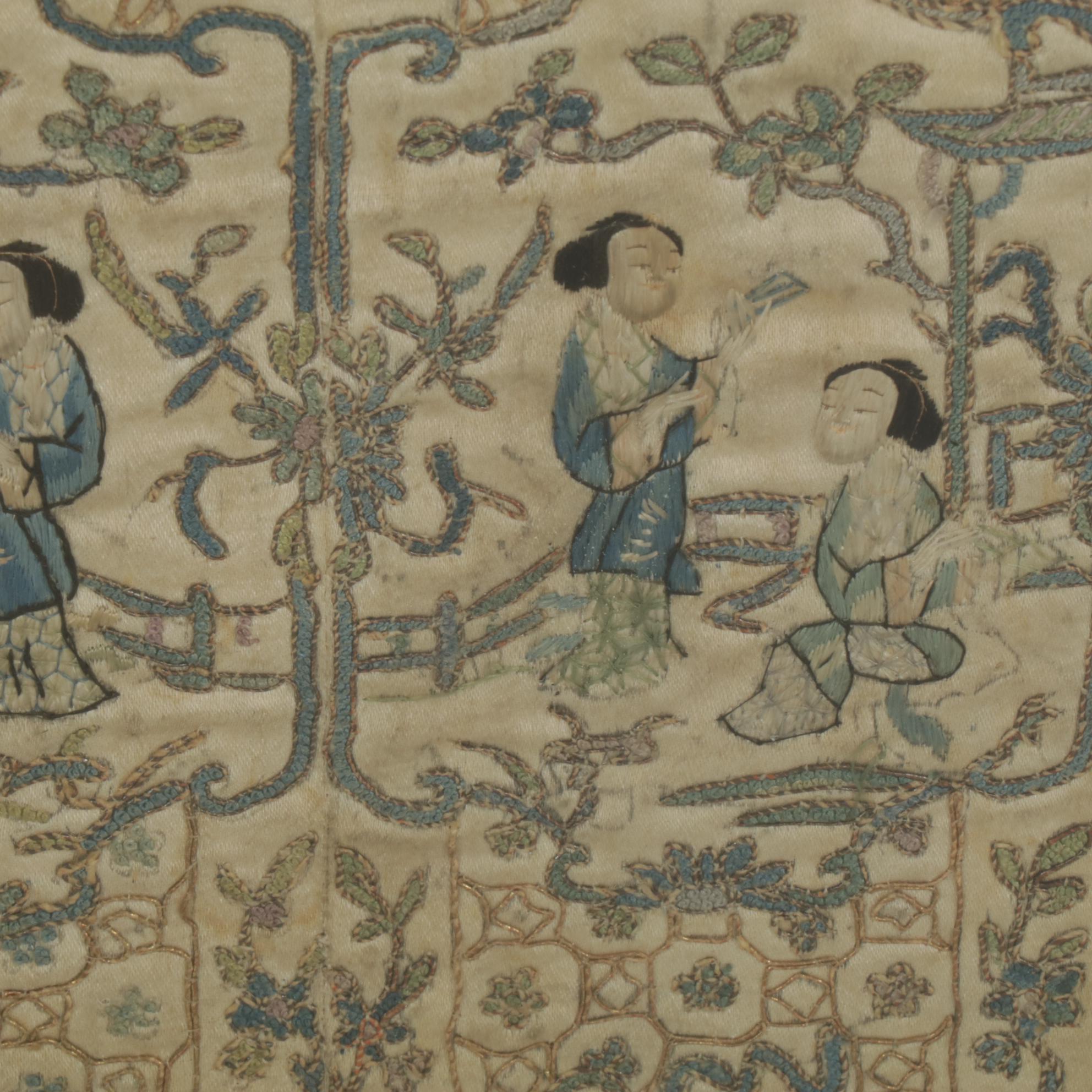 Chinese Embroidered Silk Panels