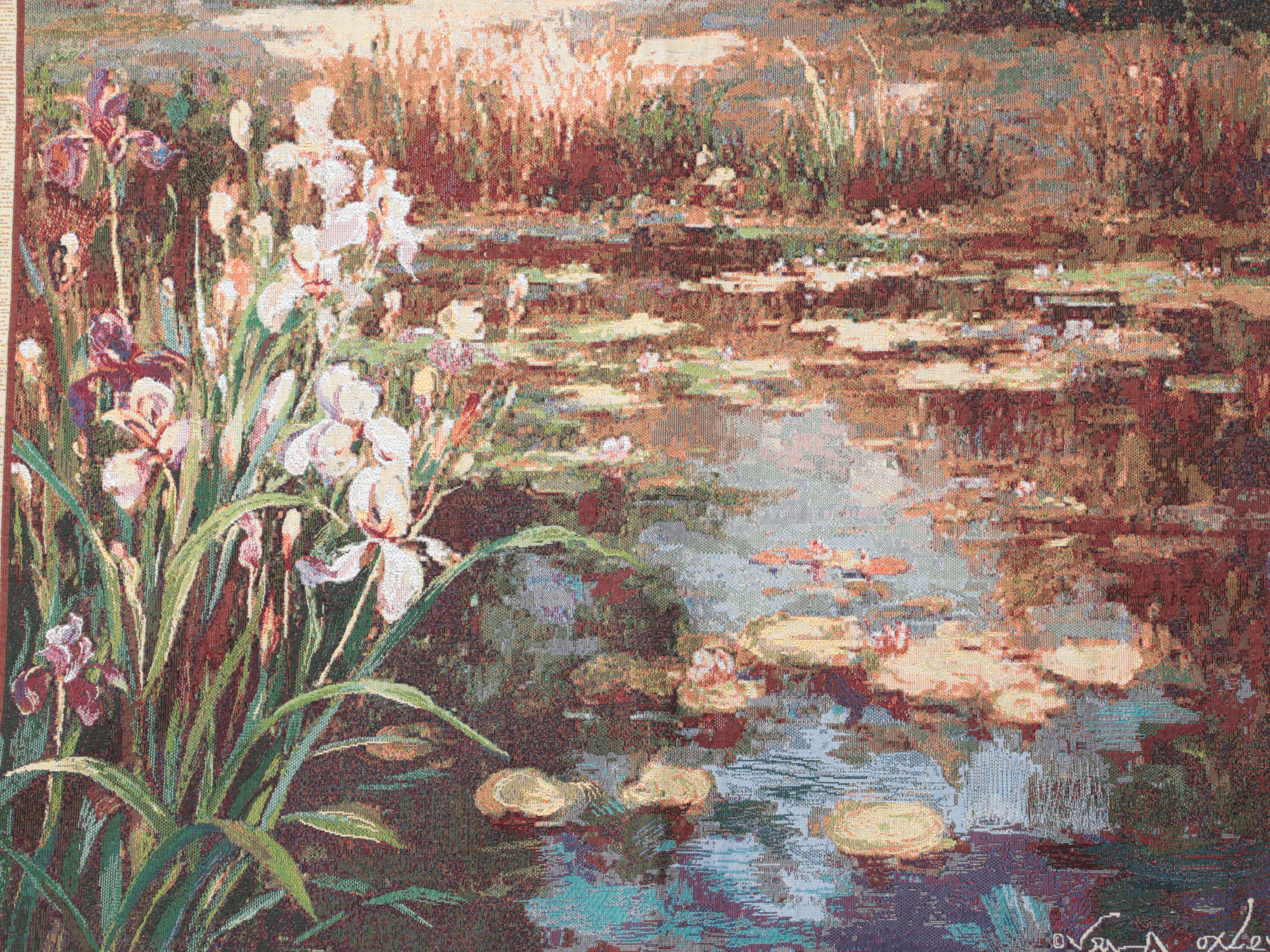 Vail Oxley for Mohawk Home "Lily Pond" Acrylic and Polyester Wall Tapestry