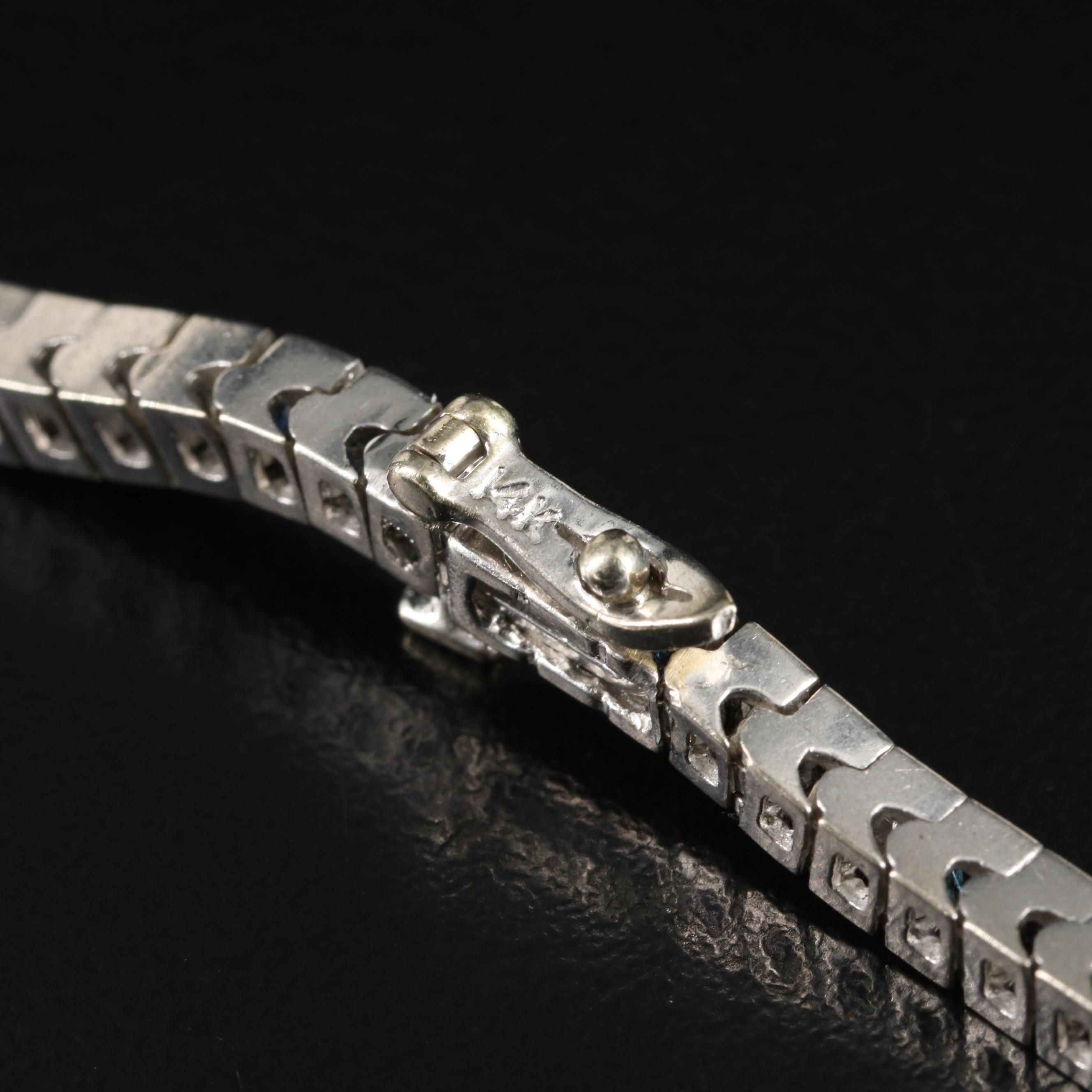 14K 2.28 CTW Diamond and Sapphire Bracelet