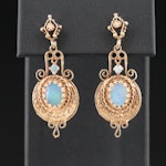 14K Opal Earrings