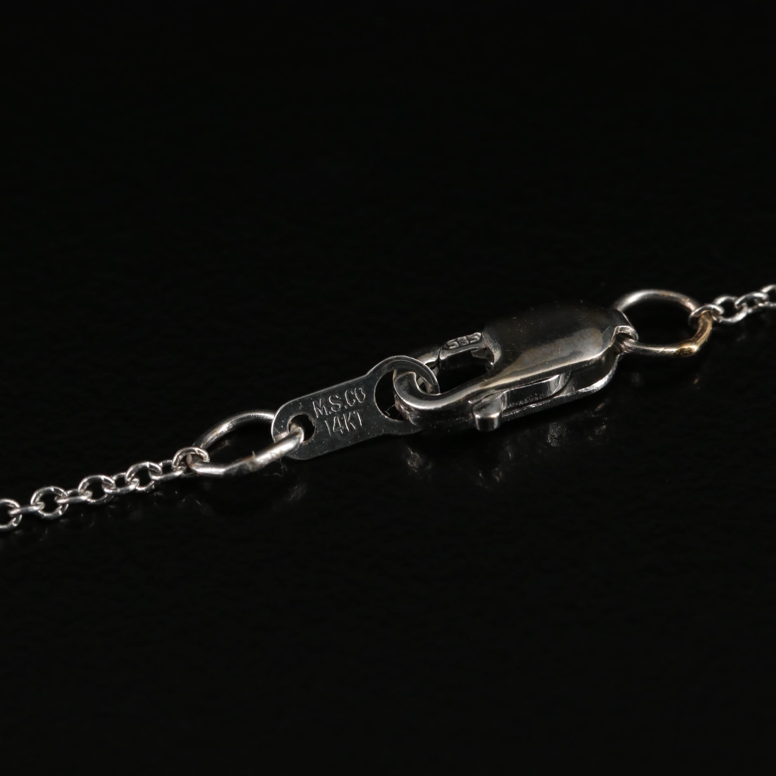 14K Diamond and Ruby Pendant Necklace