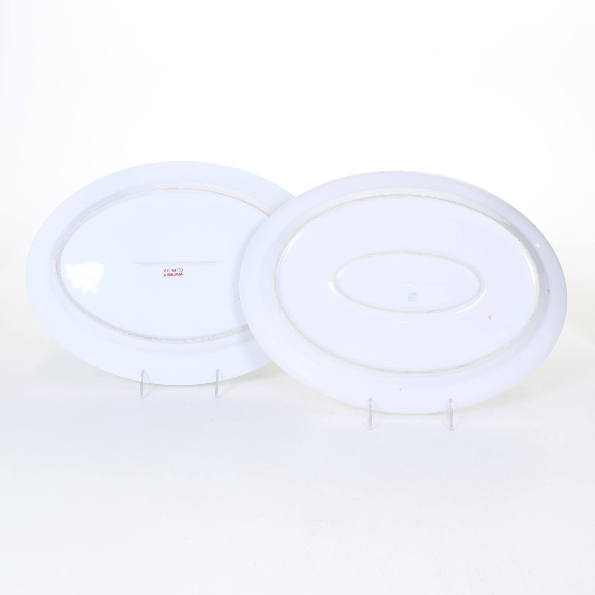 Six Chinese Qing Dynasty Hand-Decorated Porcelain Plates with Other Asian Items