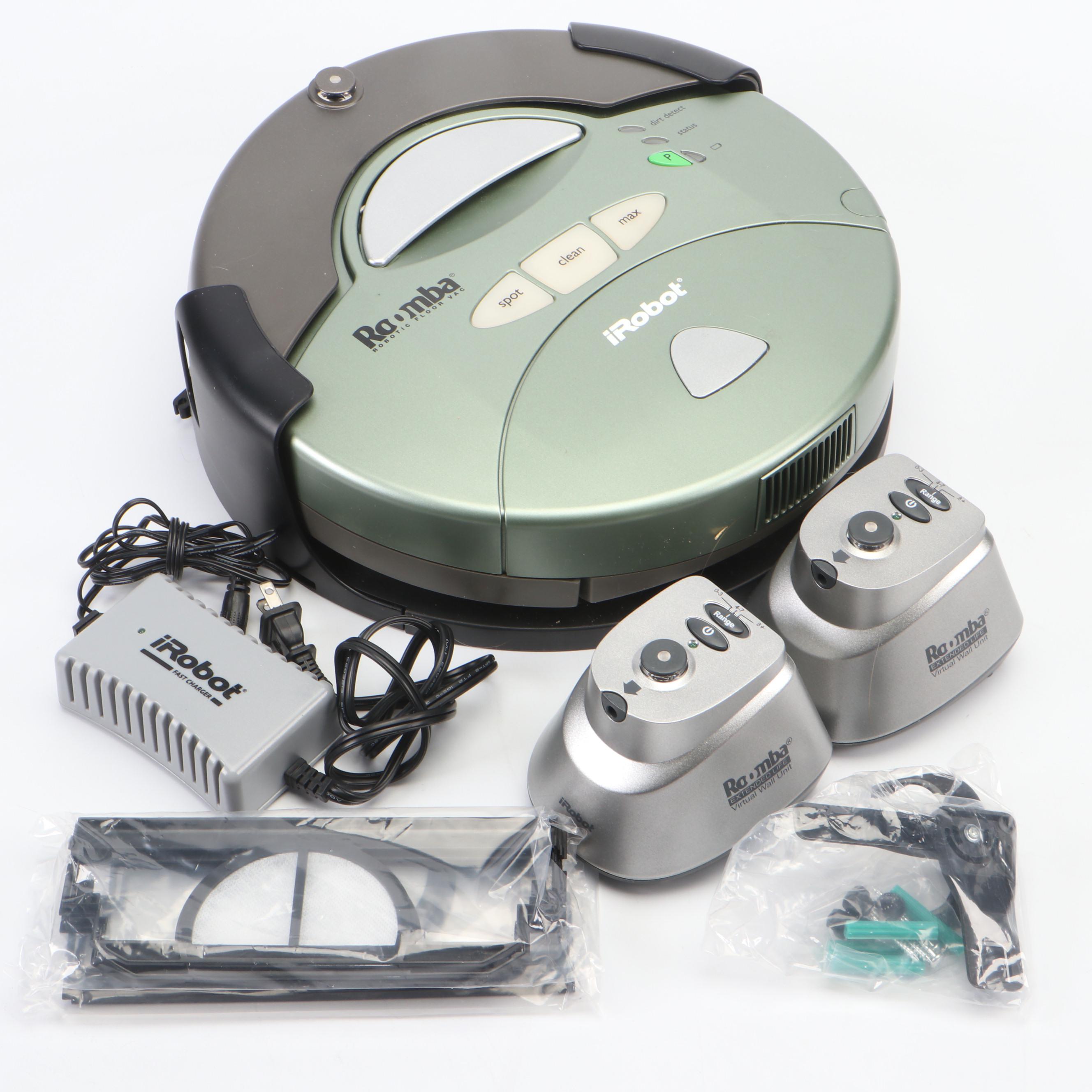 iRobot Roomba Vacuum With Dock, Chargers and Instruction Book