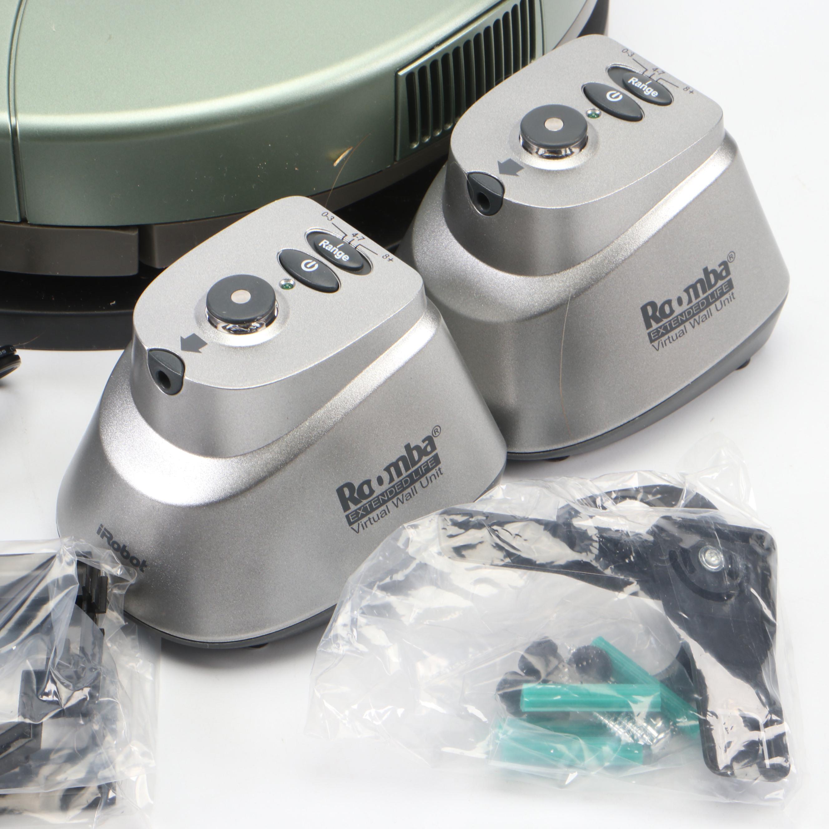 iRobot Roomba Vacuum With Dock, Chargers and Instruction Book