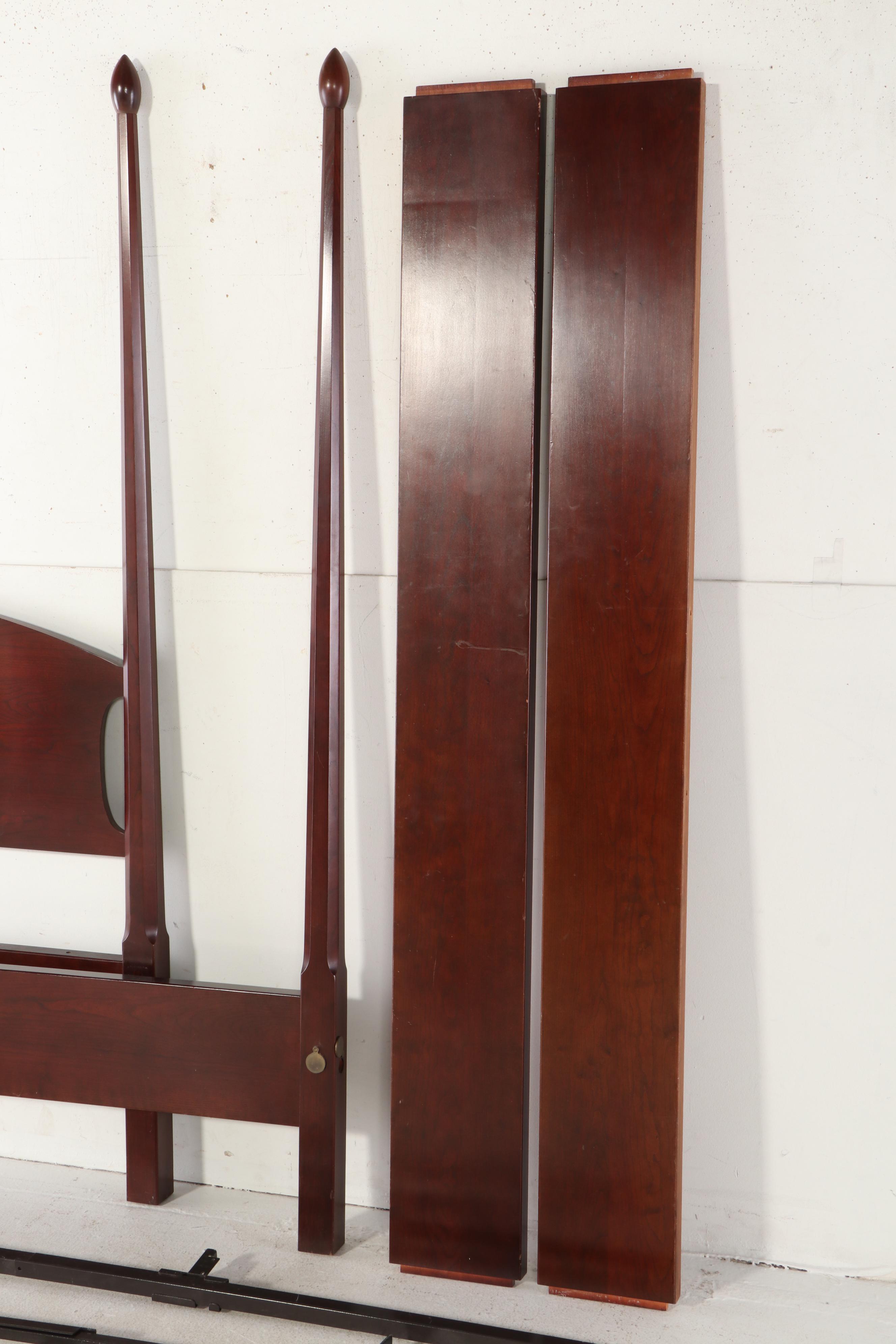 Stickley Federal Style Cherrywood Queen Size Four-Post Bed Frame