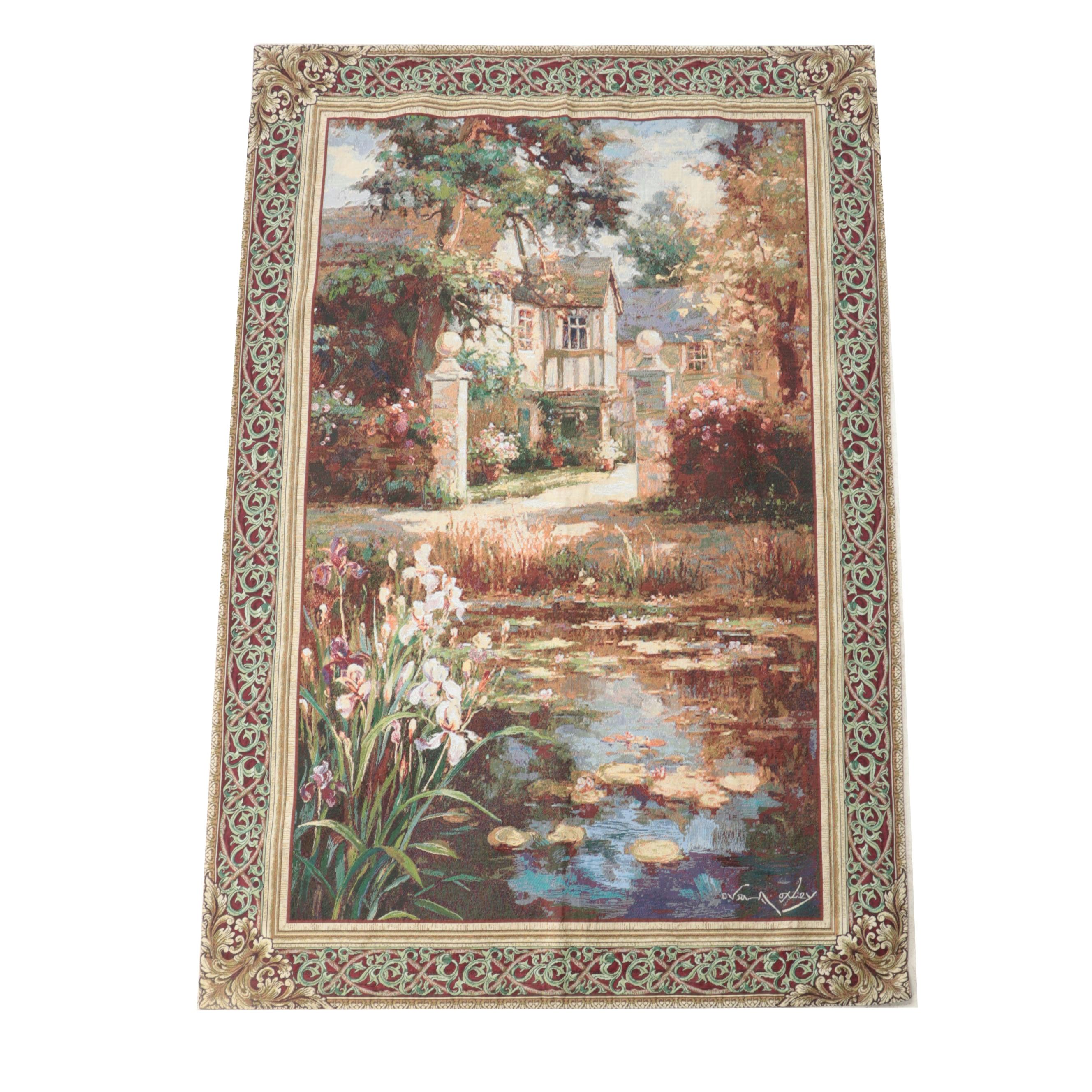 Vail Oxley for Mohawk Home "Lily Pond" Acrylic and Polyester Wall Tapestry