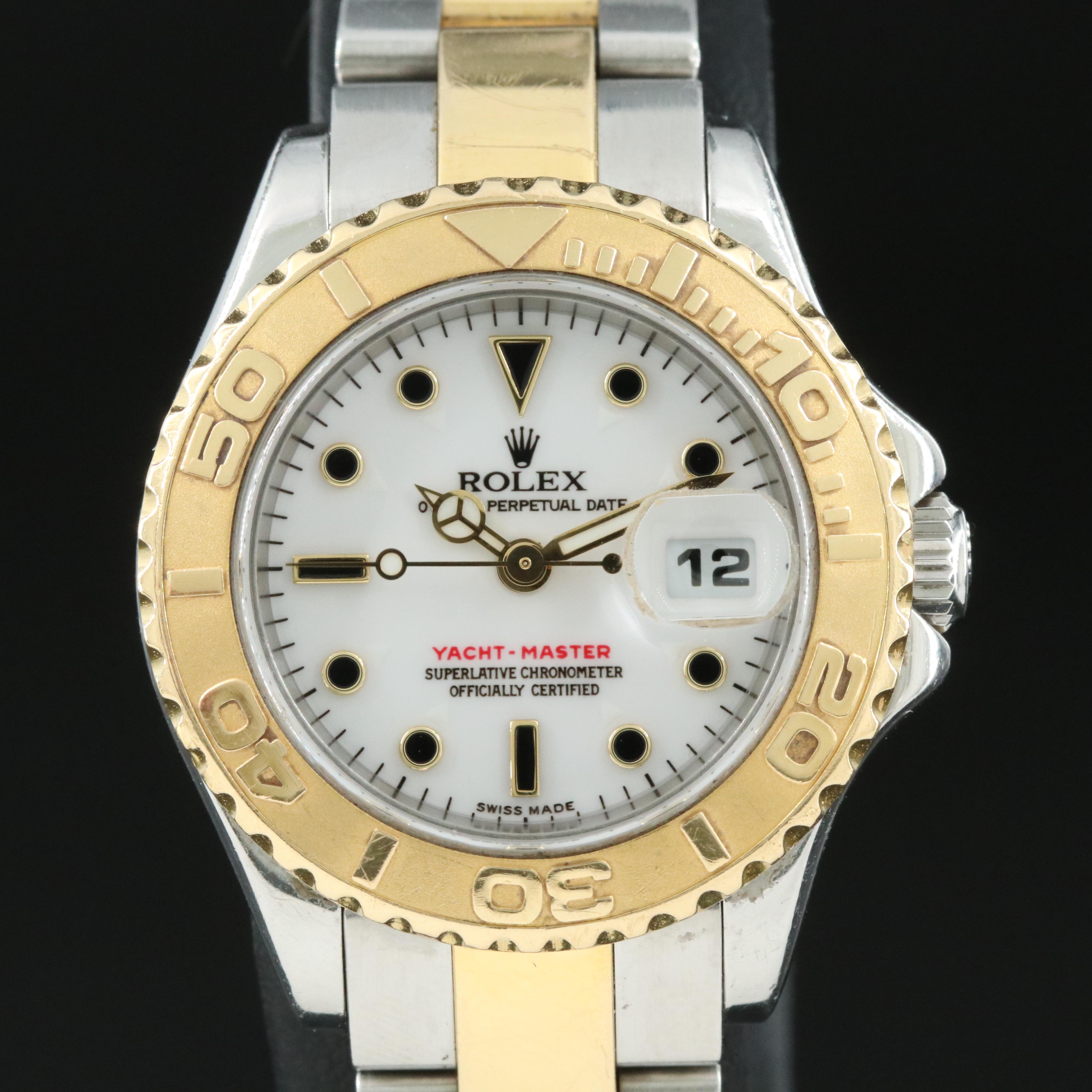 2002 Rolex Yacht-Master White Dial Two-Tone Oyster Watch