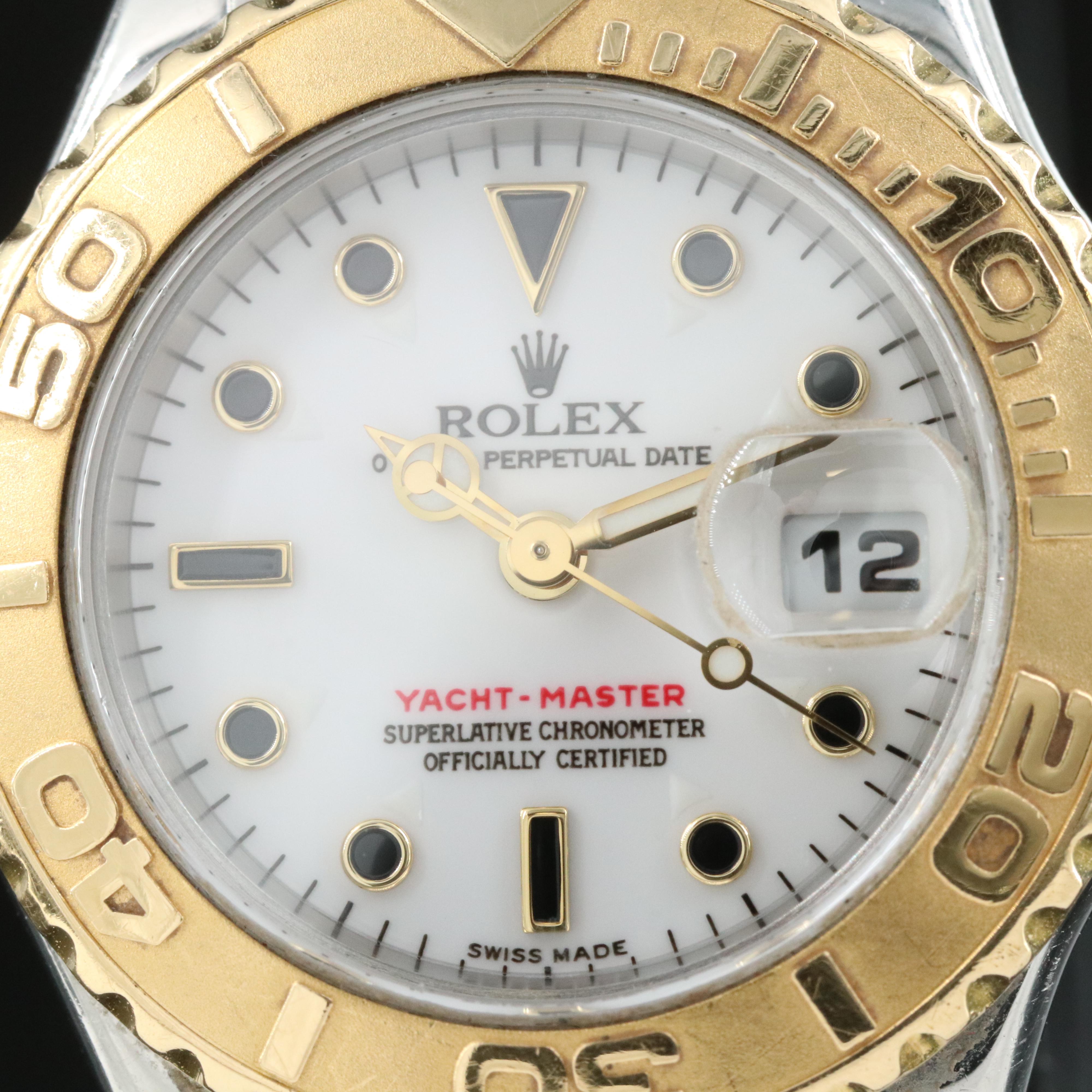 2002 Rolex Yacht-Master White Dial Two-Tone Oyster Watch