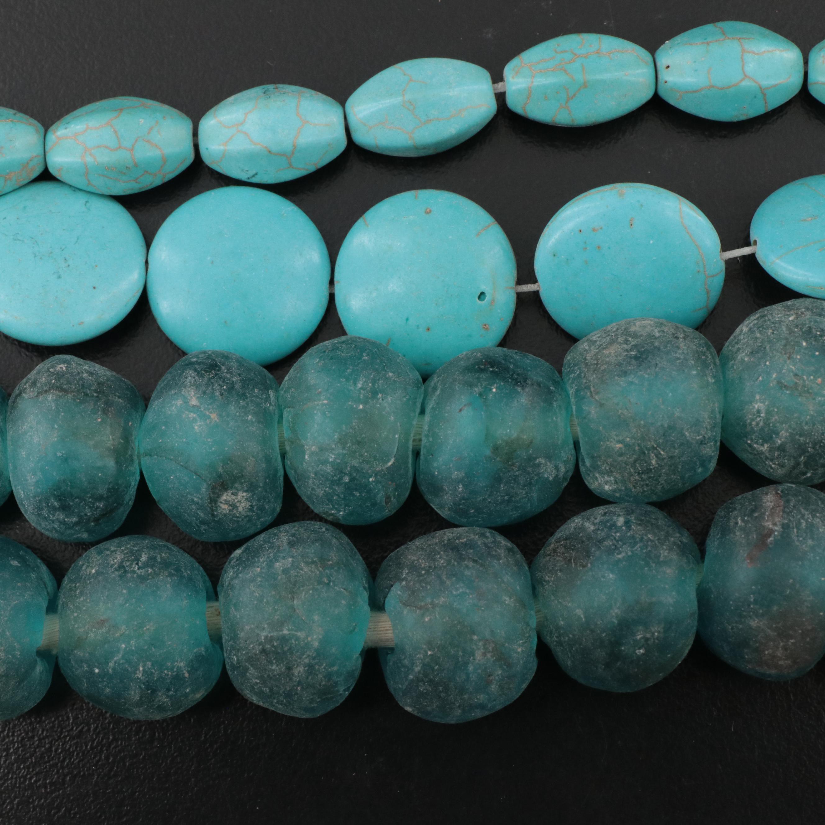 Trade Beads Featuring Venetian King, Ceramic and Bone Beads