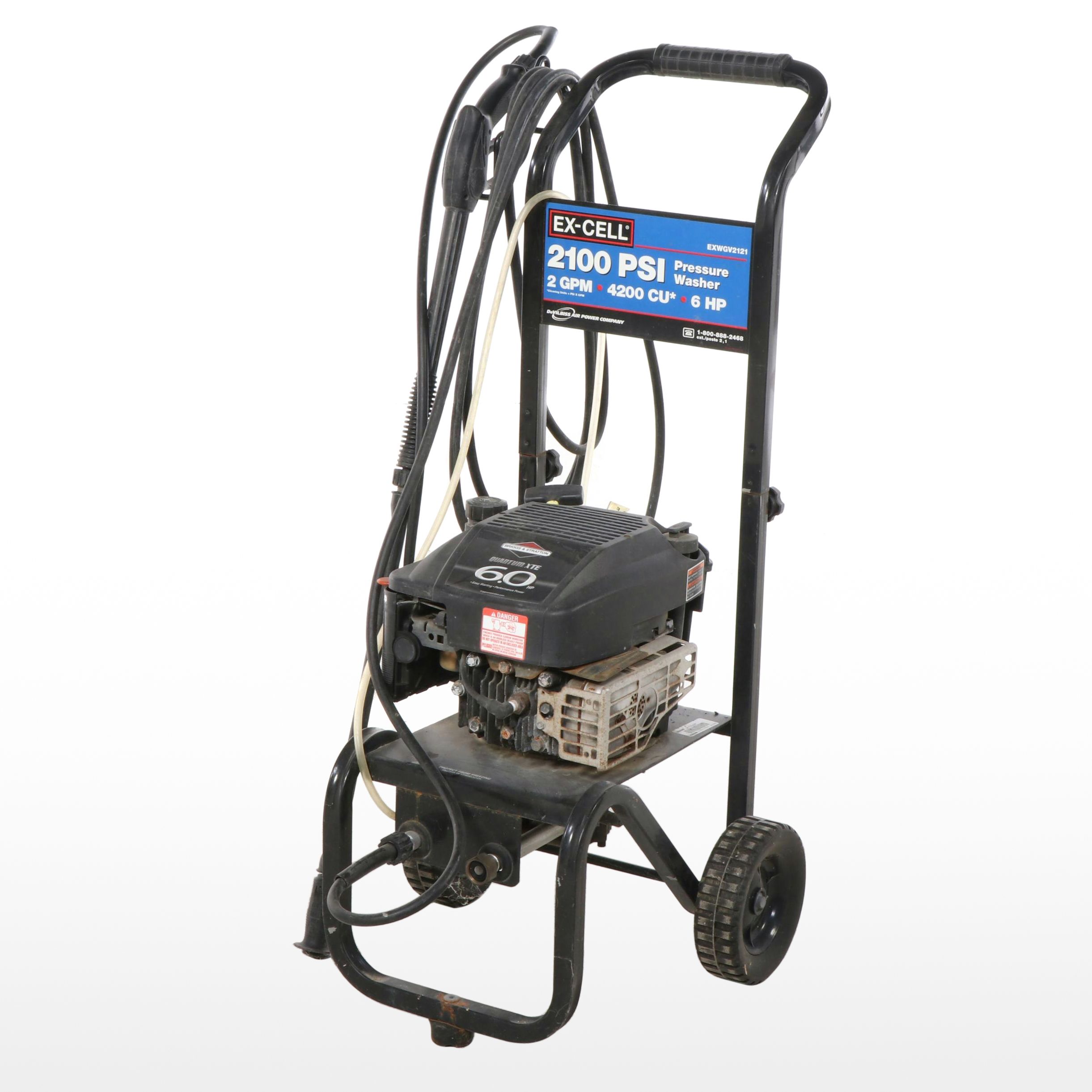 Ex cell pressure washer 2100 psi 6 hp new arrivals