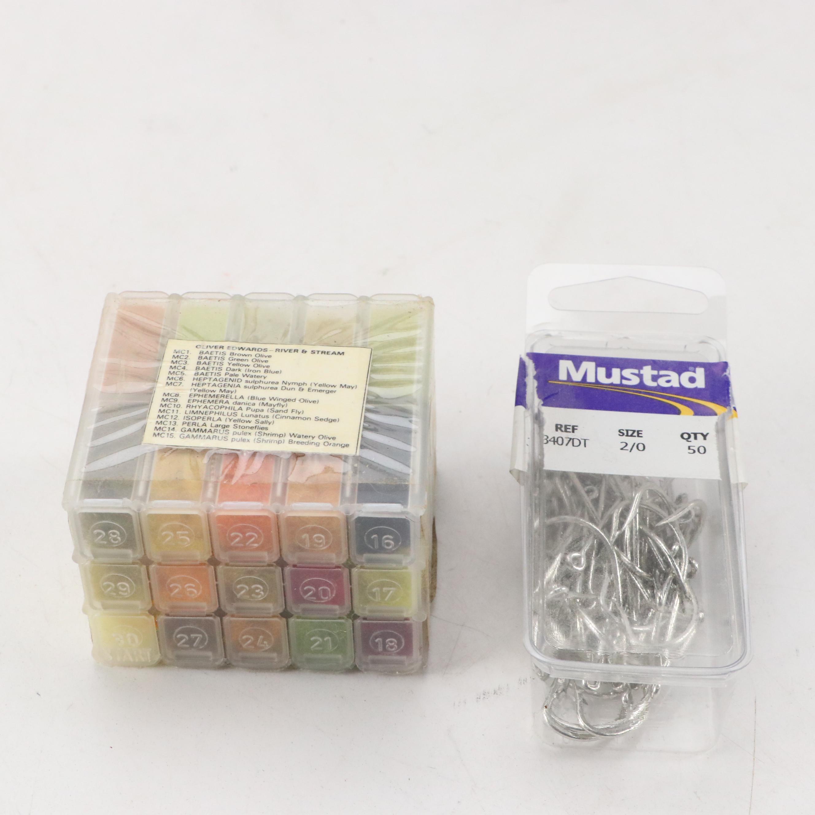 Fly Fishing Materials, Threads, Scissors, Hooks and More