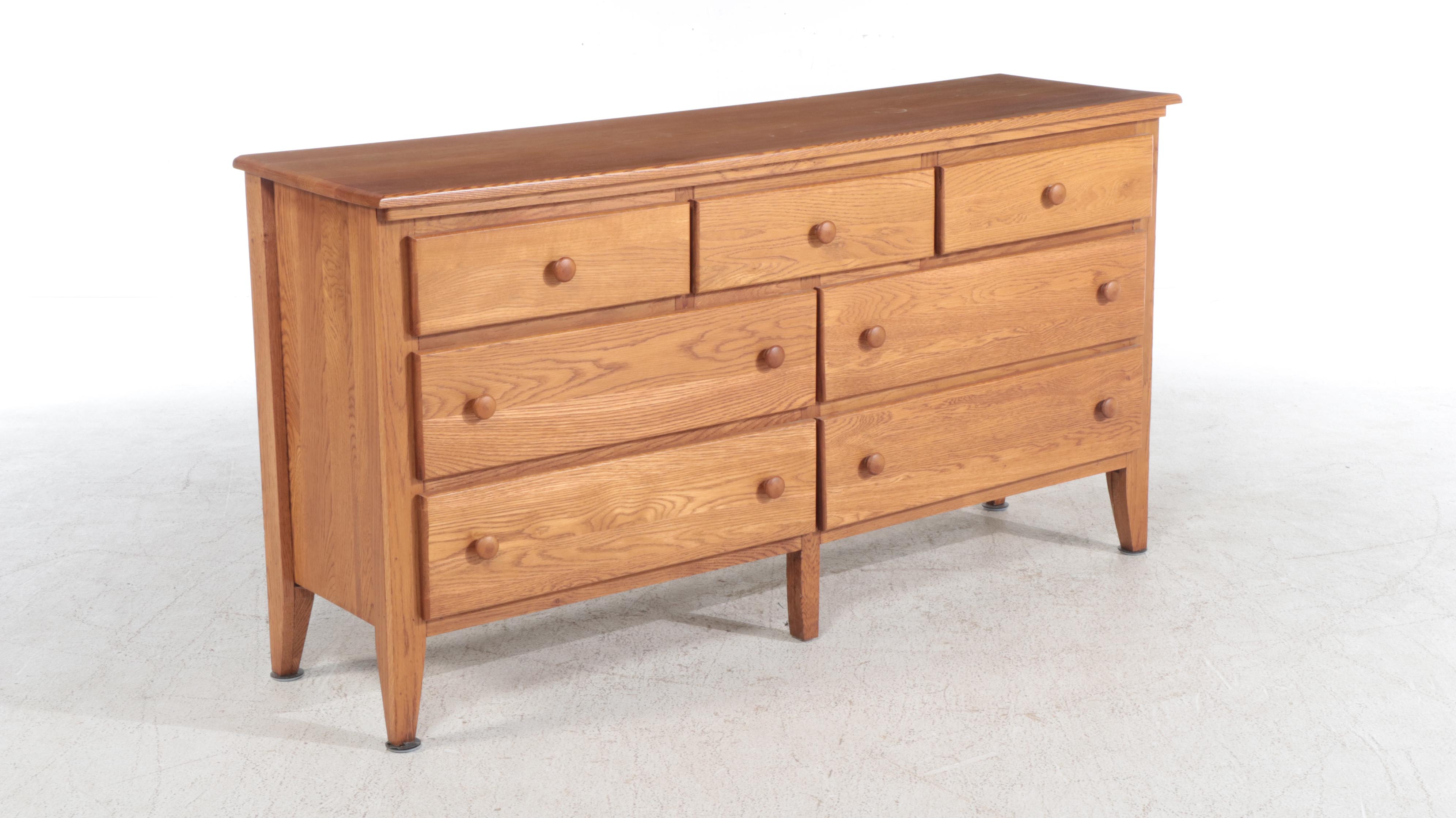 Oakwood Furniture Shaker Style Oak Seven-Drawer Chest