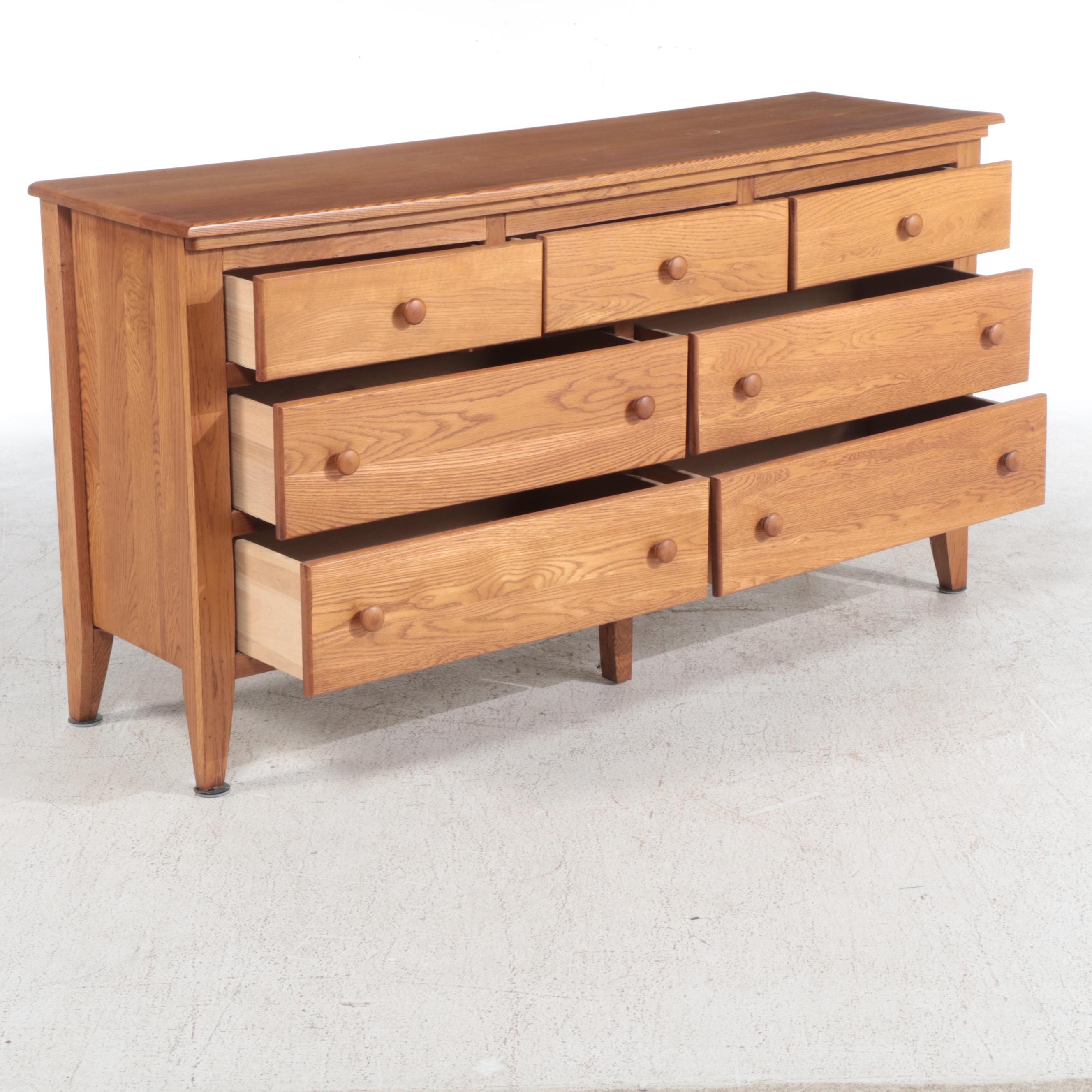 Oakwood Furniture Shaker Style Oak Seven-Drawer Chest