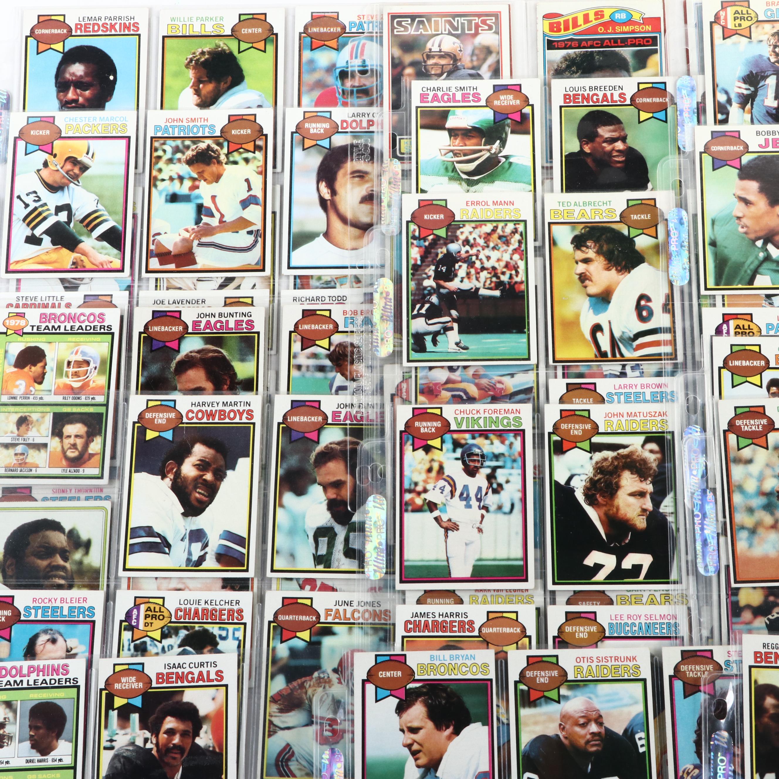 Topps Football Cards Featuring Walter Payton, O.J. Simpson and More, 1970s–1980s