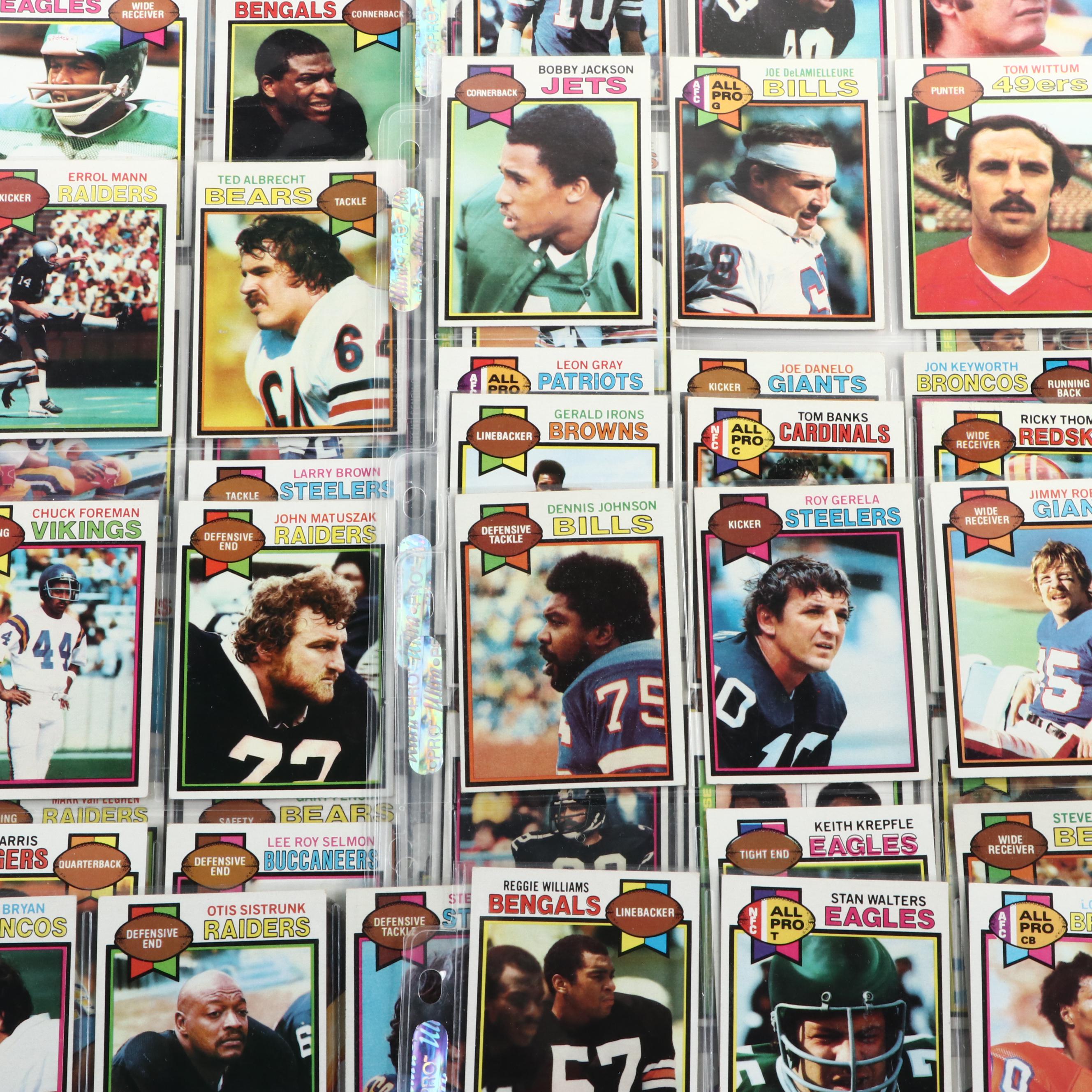 Topps Football Cards Featuring Walter Payton, O.J. Simpson and More, 1970s–1980s