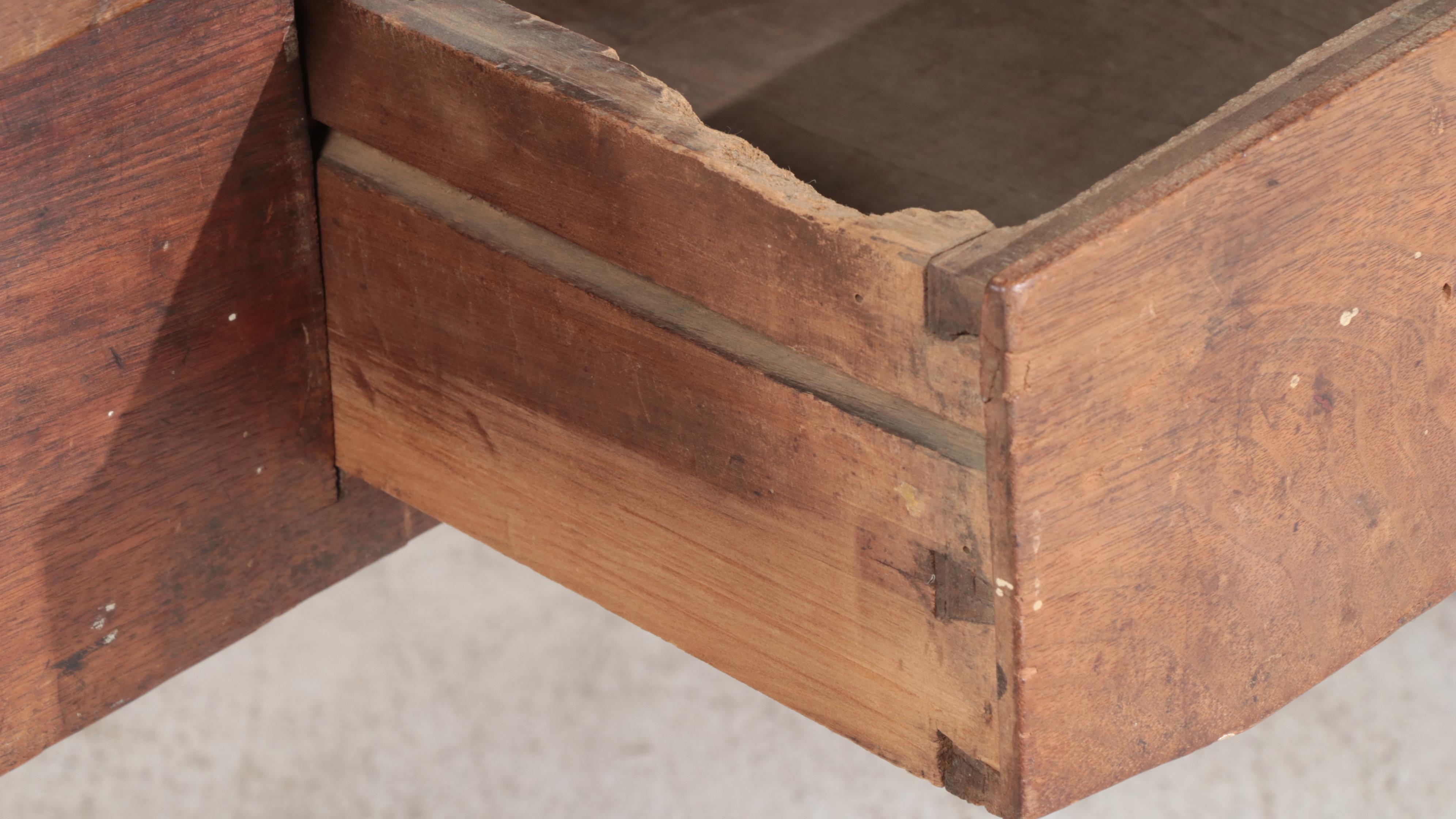 American Primitive Walnut Harvest Table, 19th Century