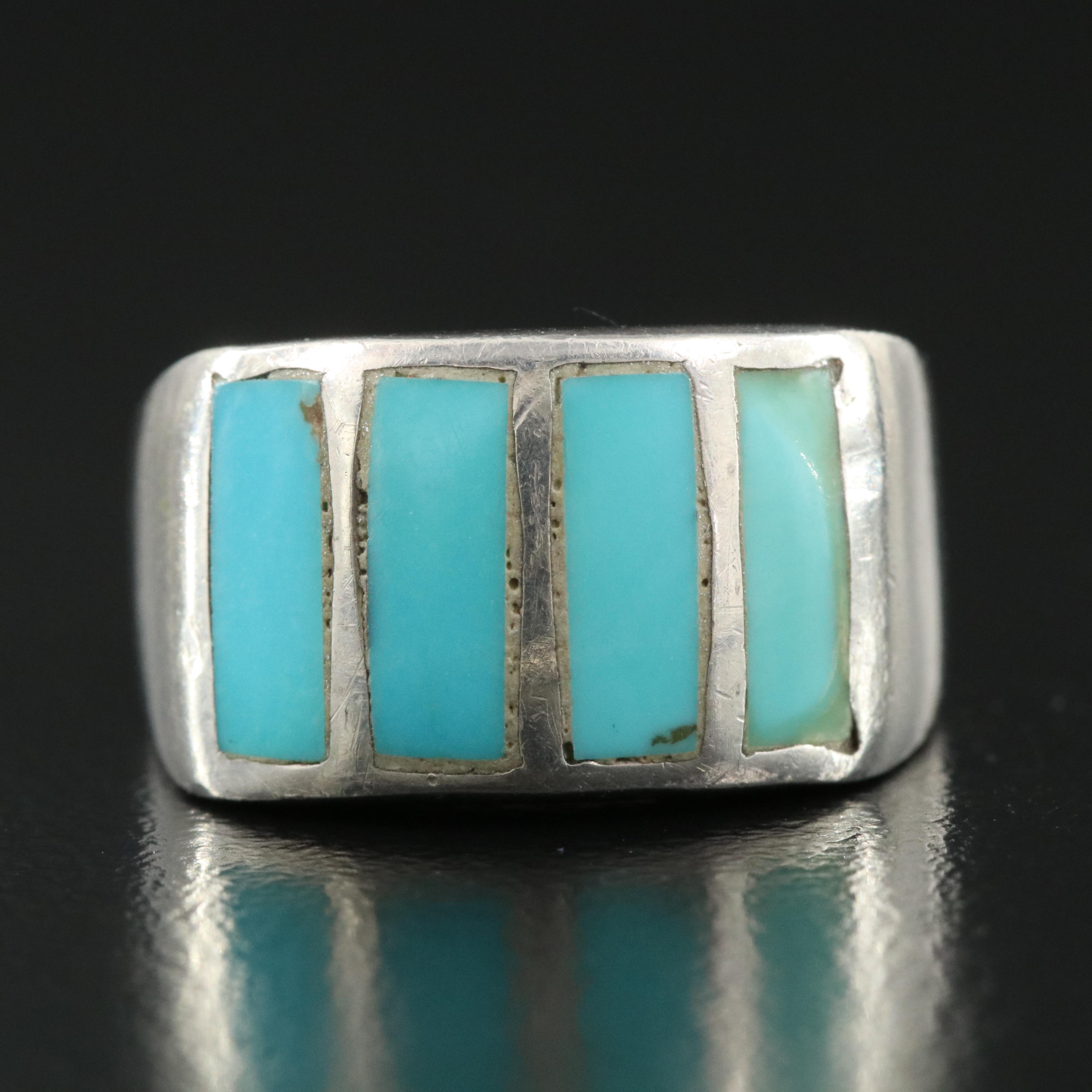 Sterling Turquoise Inlay Ring