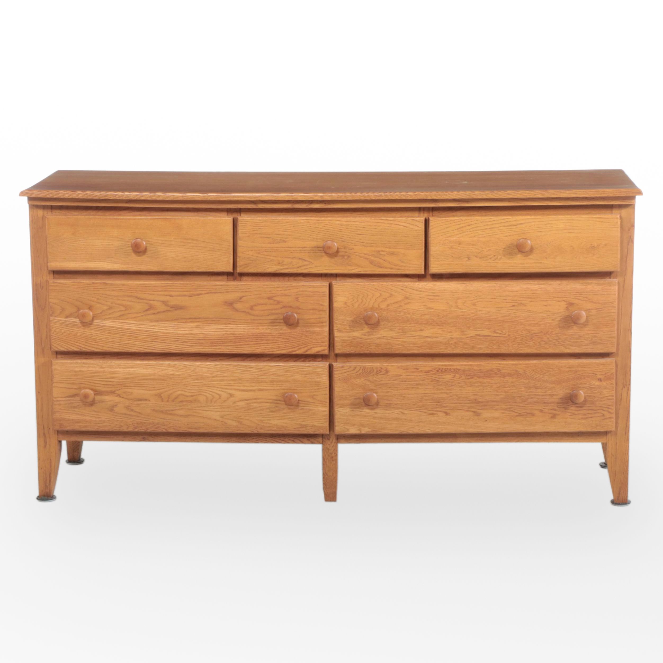 Oakwood Furniture Shaker Style Oak Seven-Drawer Chest