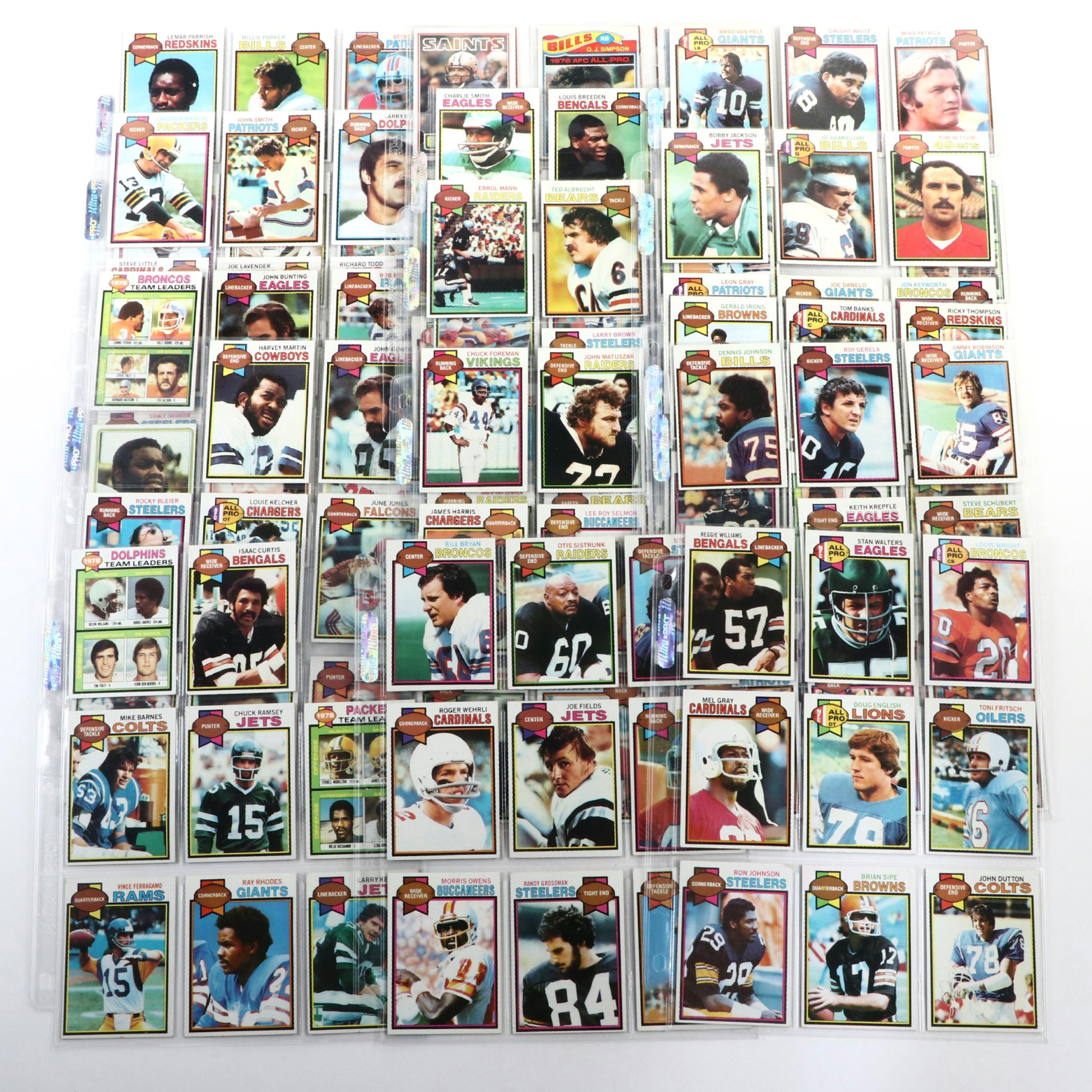 Topps Football Cards Featuring Walter Payton, O.J. Simpson and More, 1970s–1980s