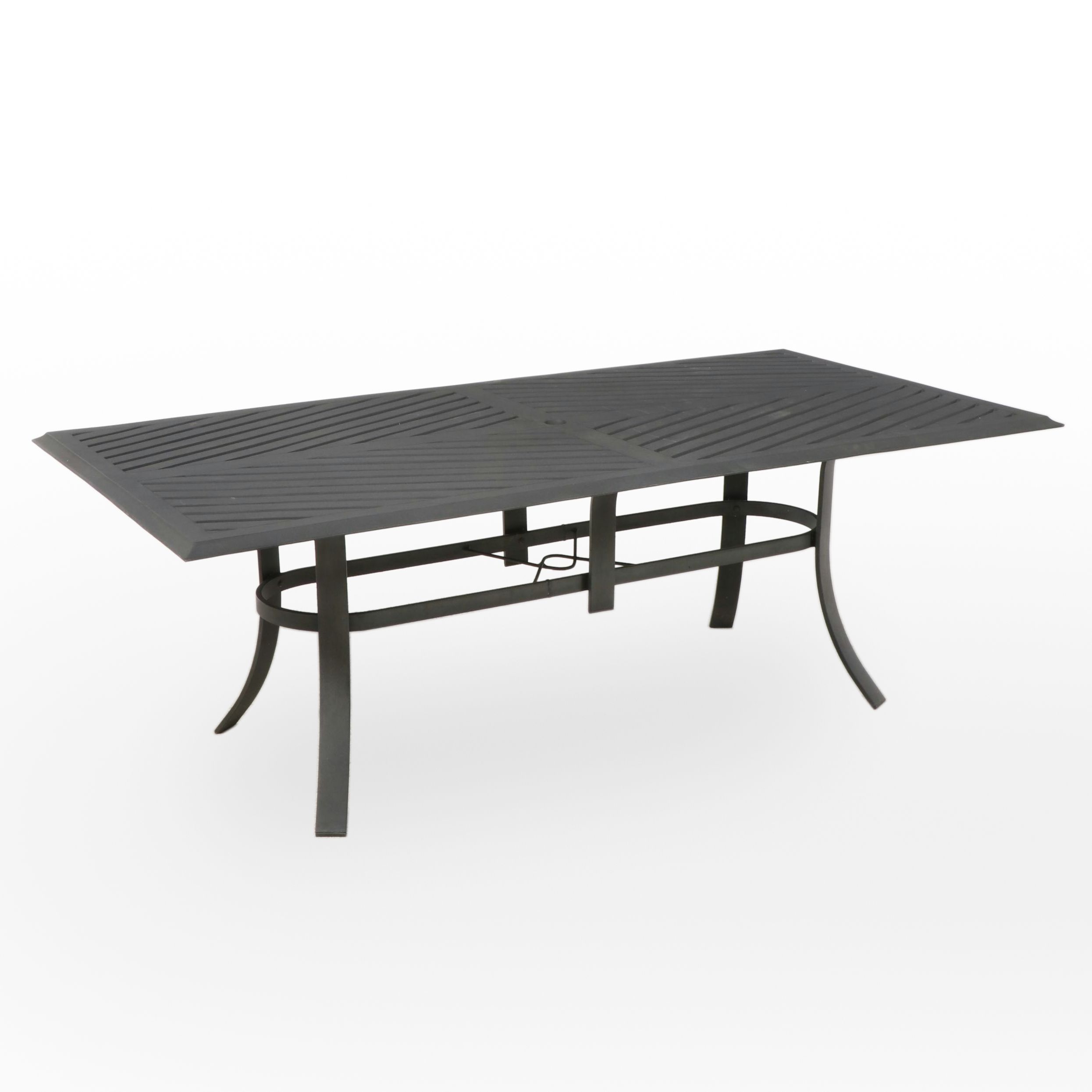 Contemporary Cast Aluminum Patio Dining Table