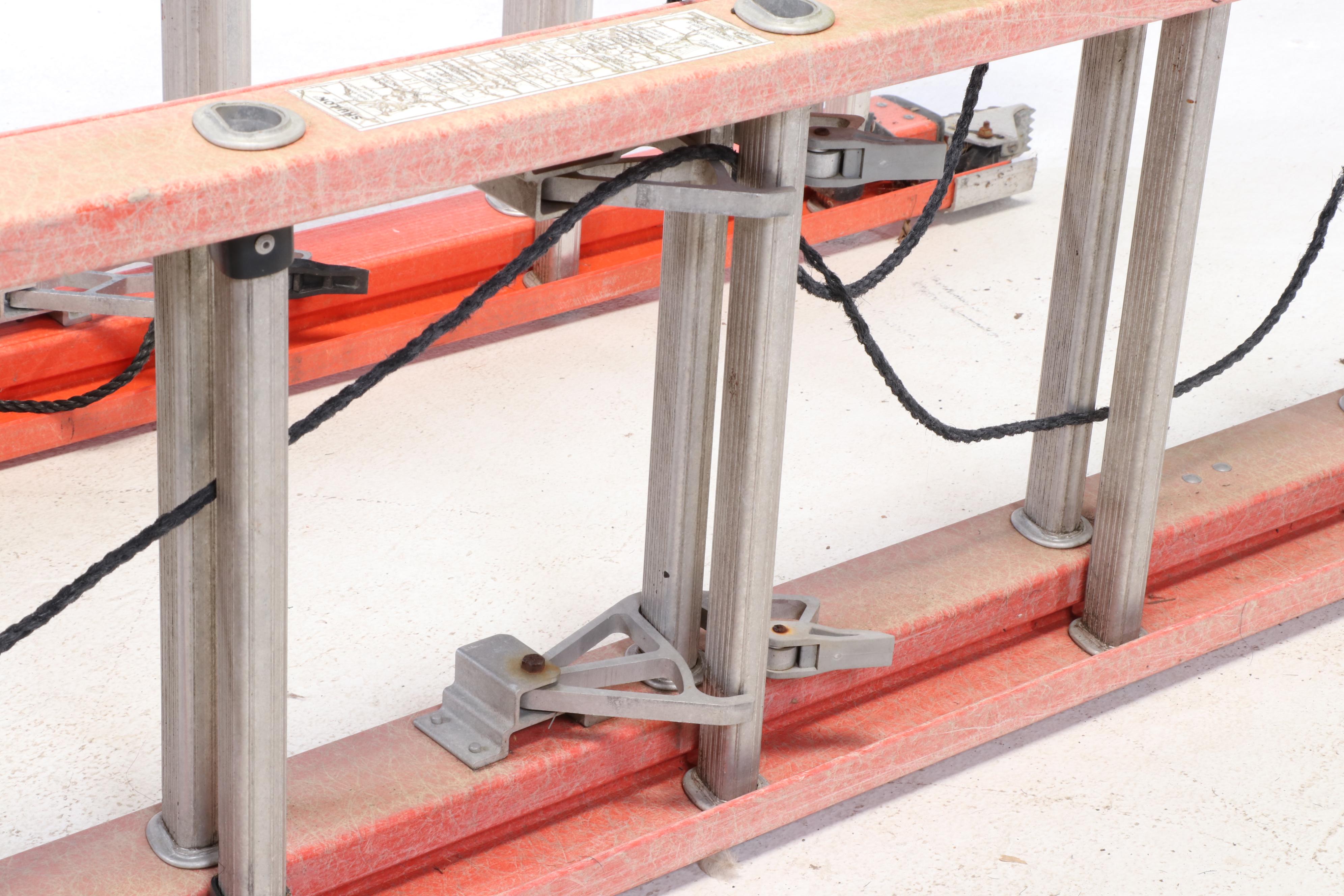 Two Werner Fiberglass and Aluminum Extension Ladders, Incl. 20' and 24' Examples