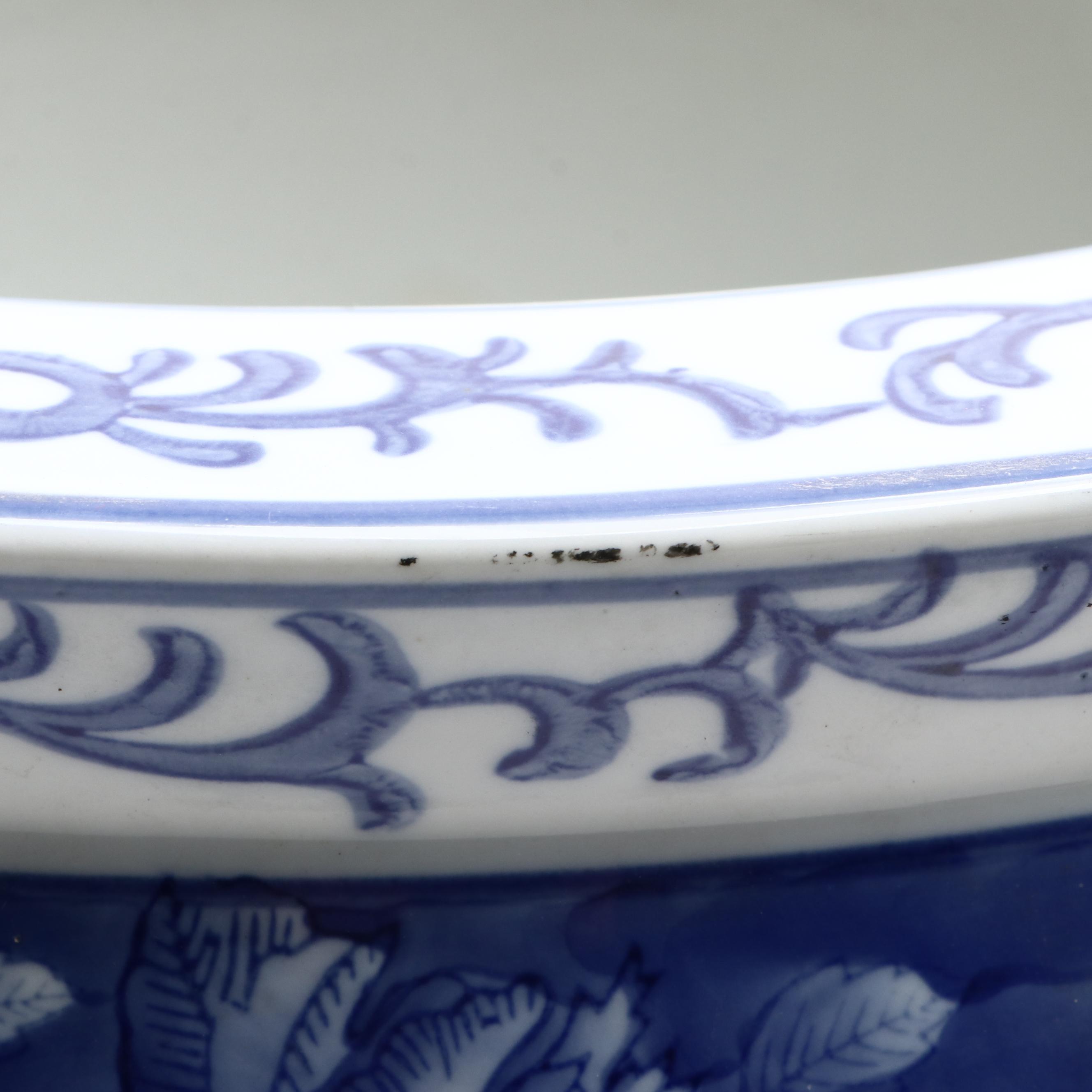 Hand-Painted Floral Motif Ceramic Planter