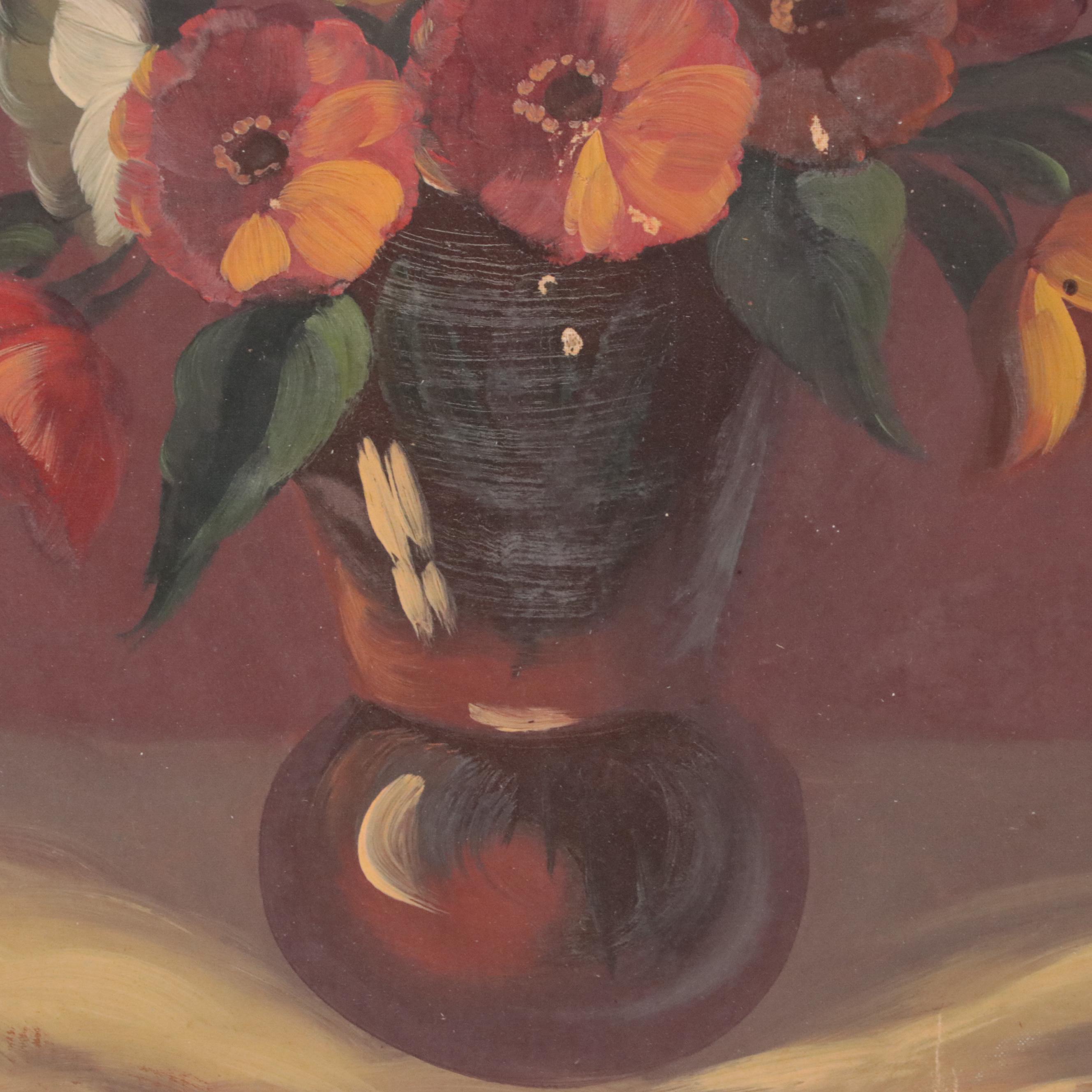 Del Monte Oil Painting of Still Life with Flowers