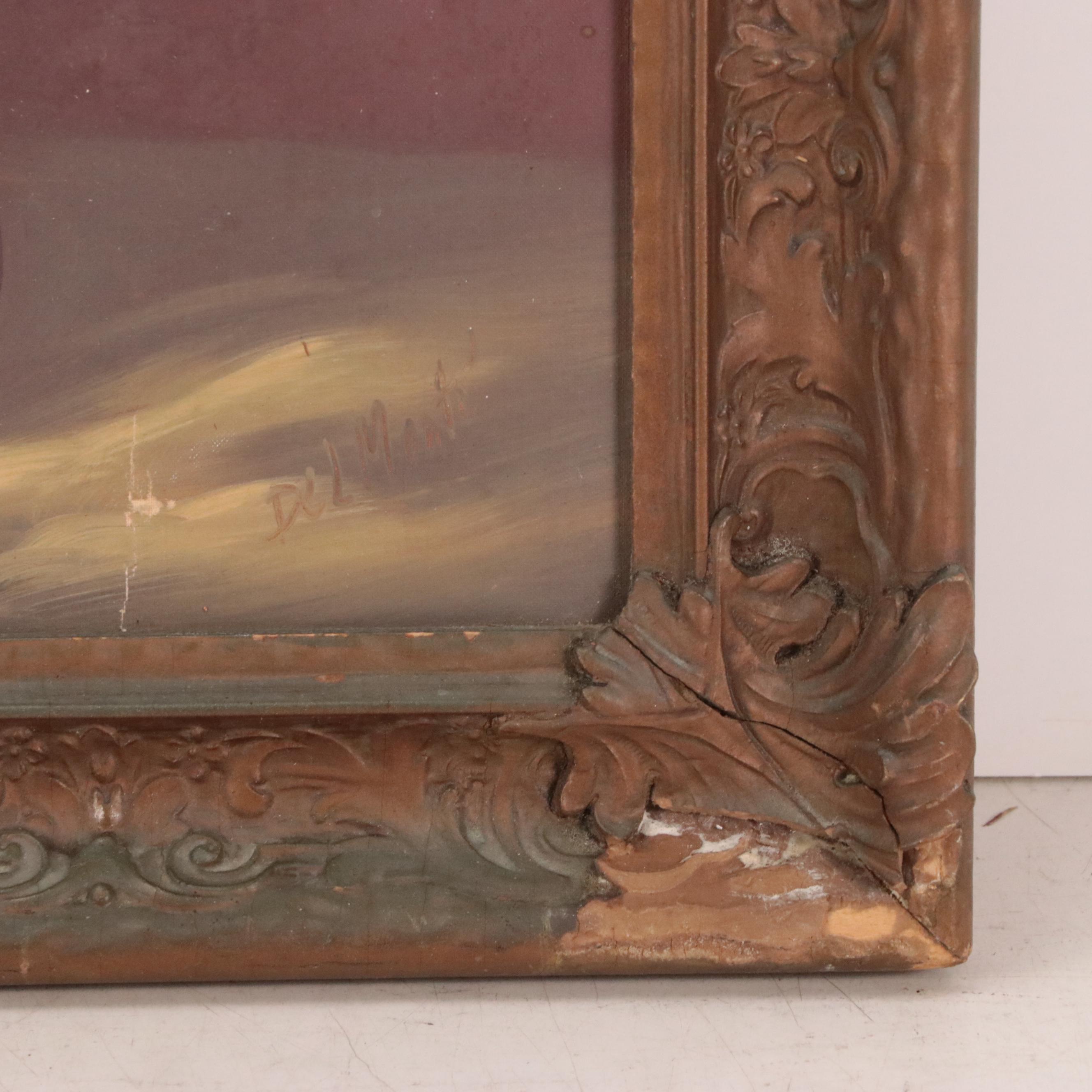 Del Monte Oil Painting of Still Life with Flowers