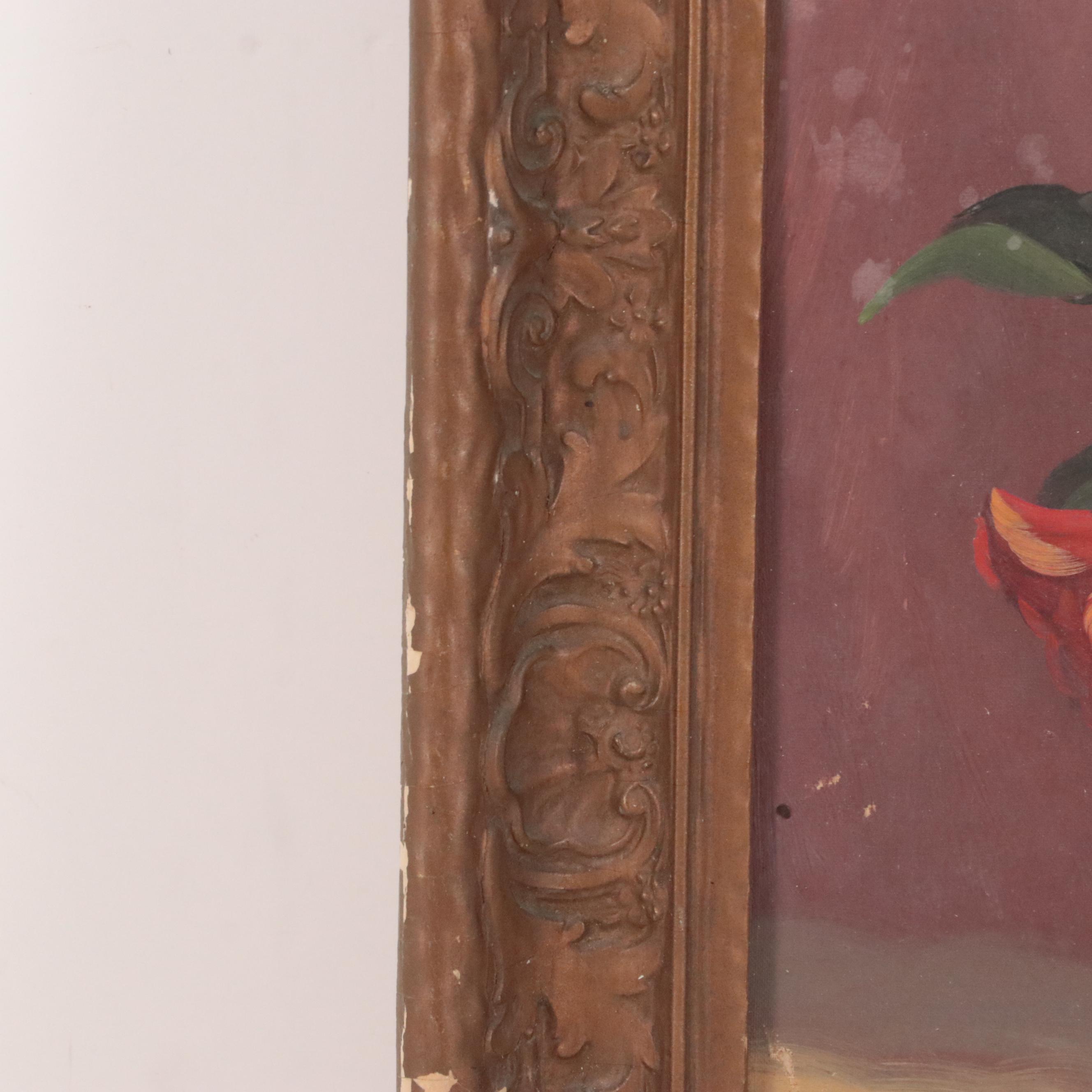 Del Monte Oil Painting of Still Life with Flowers