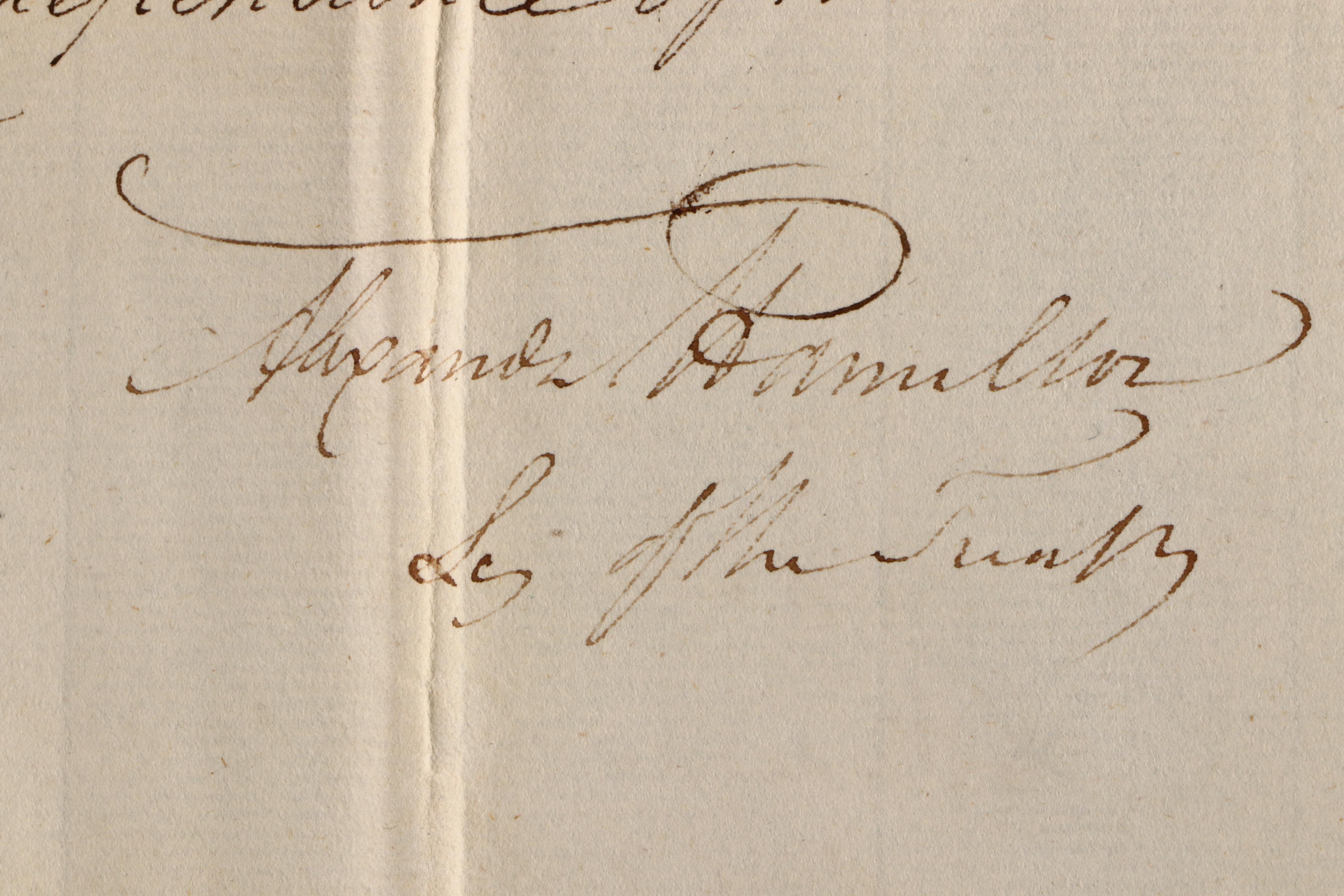 Alexander Hamilton Manuscript Document Signed, Dated 1795